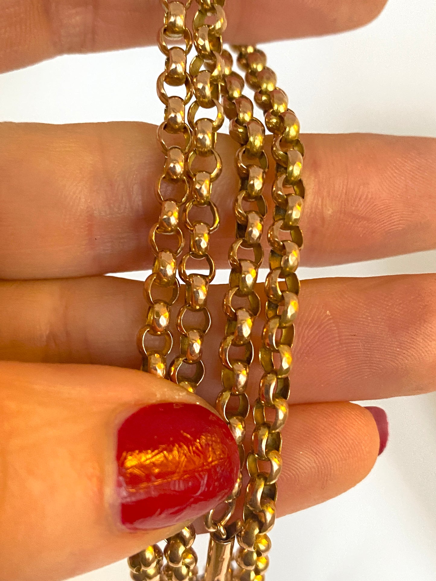 18 inch, 9ct Rosy Gold Vintage Belcher Chain (11.69g)