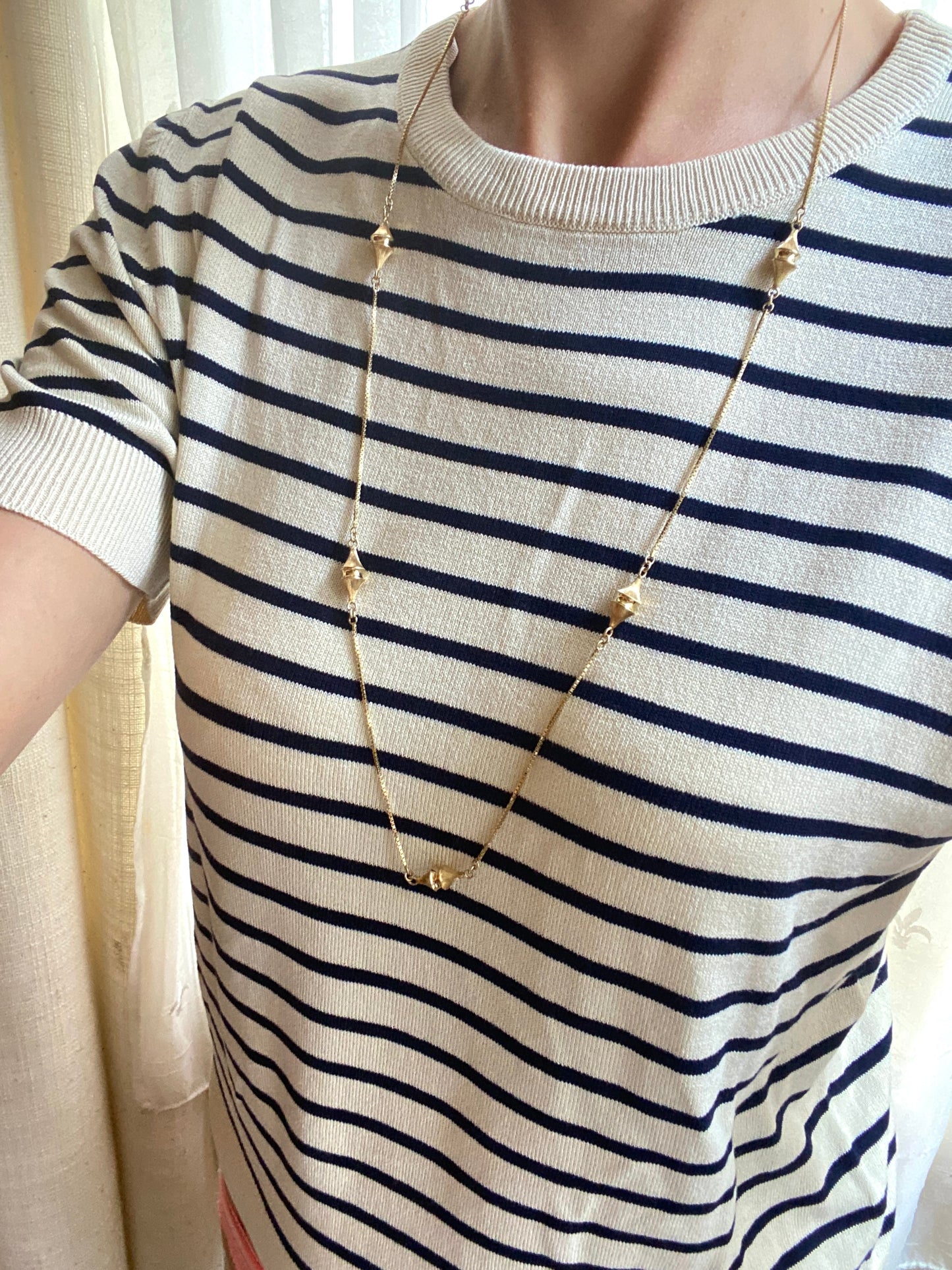 Superb, 32 inch Vintage, 1970s, 9ct Gold, Fancy link Chain, 11.42g