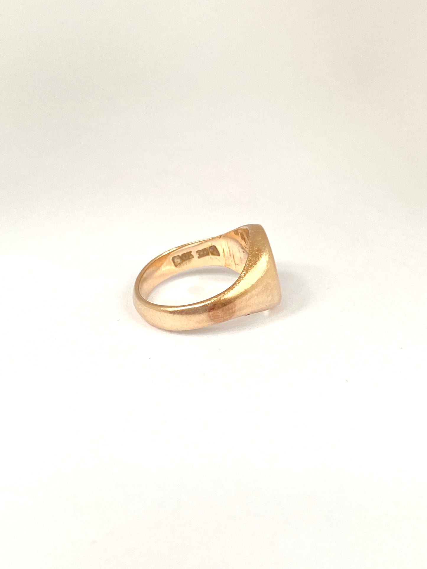 RESERVED for J Vintage, 9ct Gold, Diamond Signet Ring