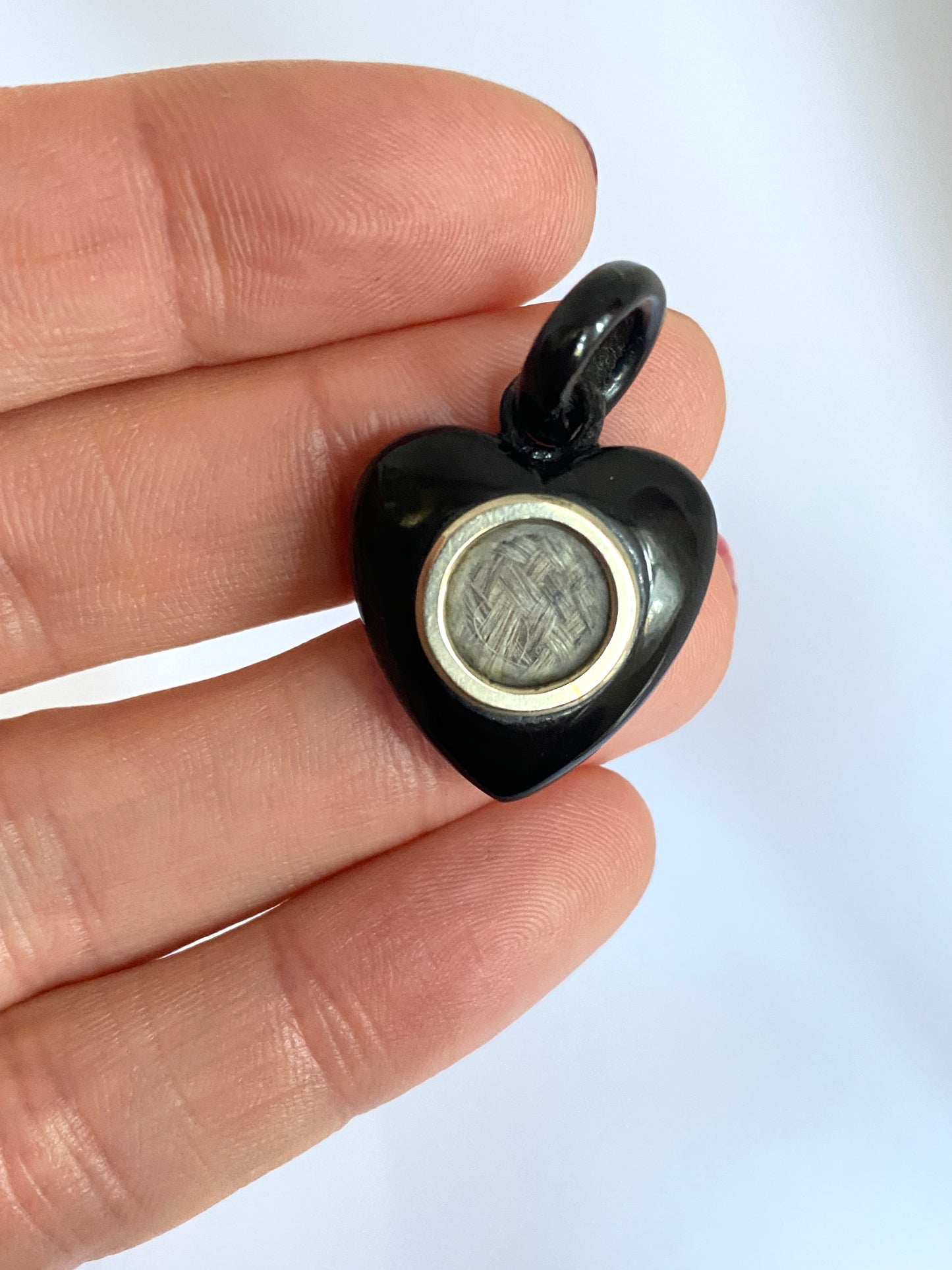 Reserved KATIE!, Victorian, 15ct Gold Black Jet and Seed Pearl Heart Locket and Box Chain