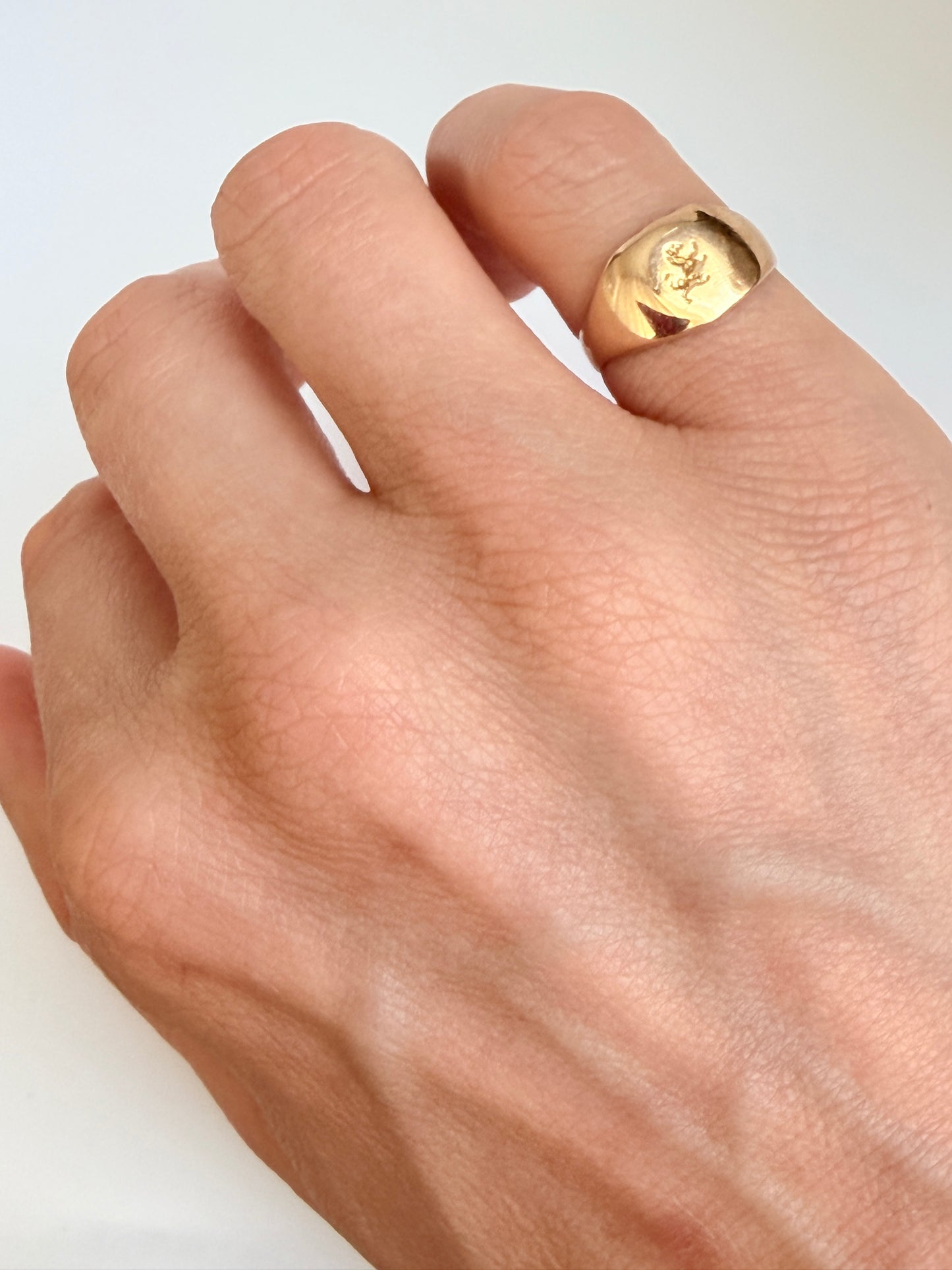 Vintage, 18ct Gold Lion Signet Ring, Hallmarked 18ct Gold, 3.42g