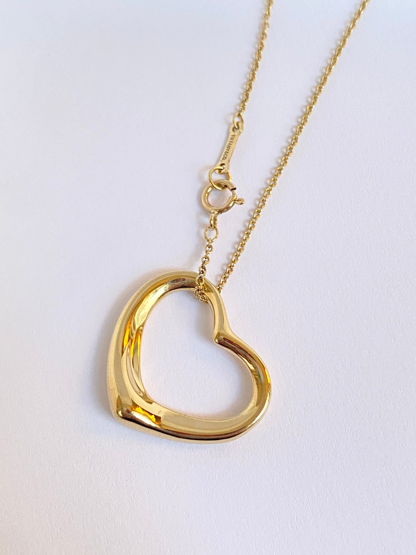Vintage, 18ct gold, Tiffany large (22mm) Open Heart 'Elsa Peretti' pendant only