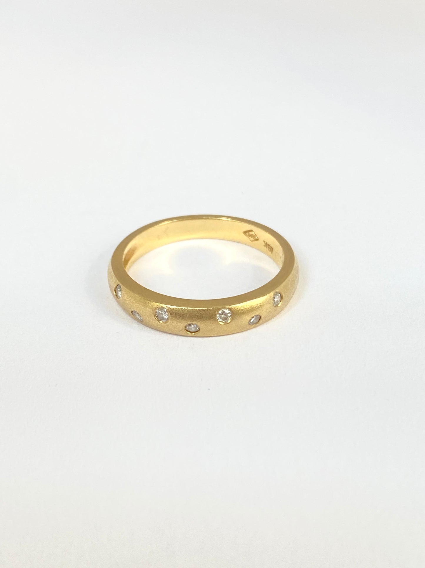 Vintage, 18ct Gold, Etoile, Diamond Stacking Band Ring