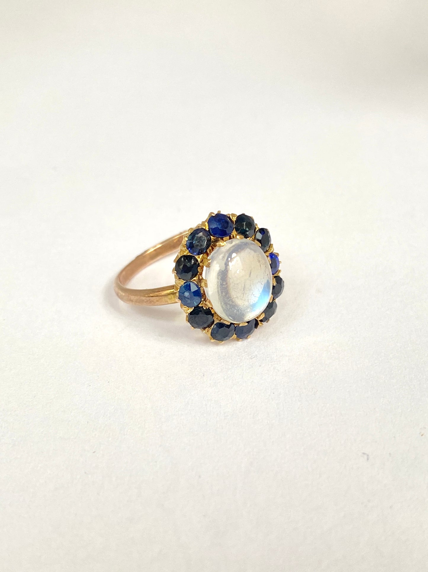 Final payment Annette Vintage 18ct Gold Moonstone and Sapphire Ring