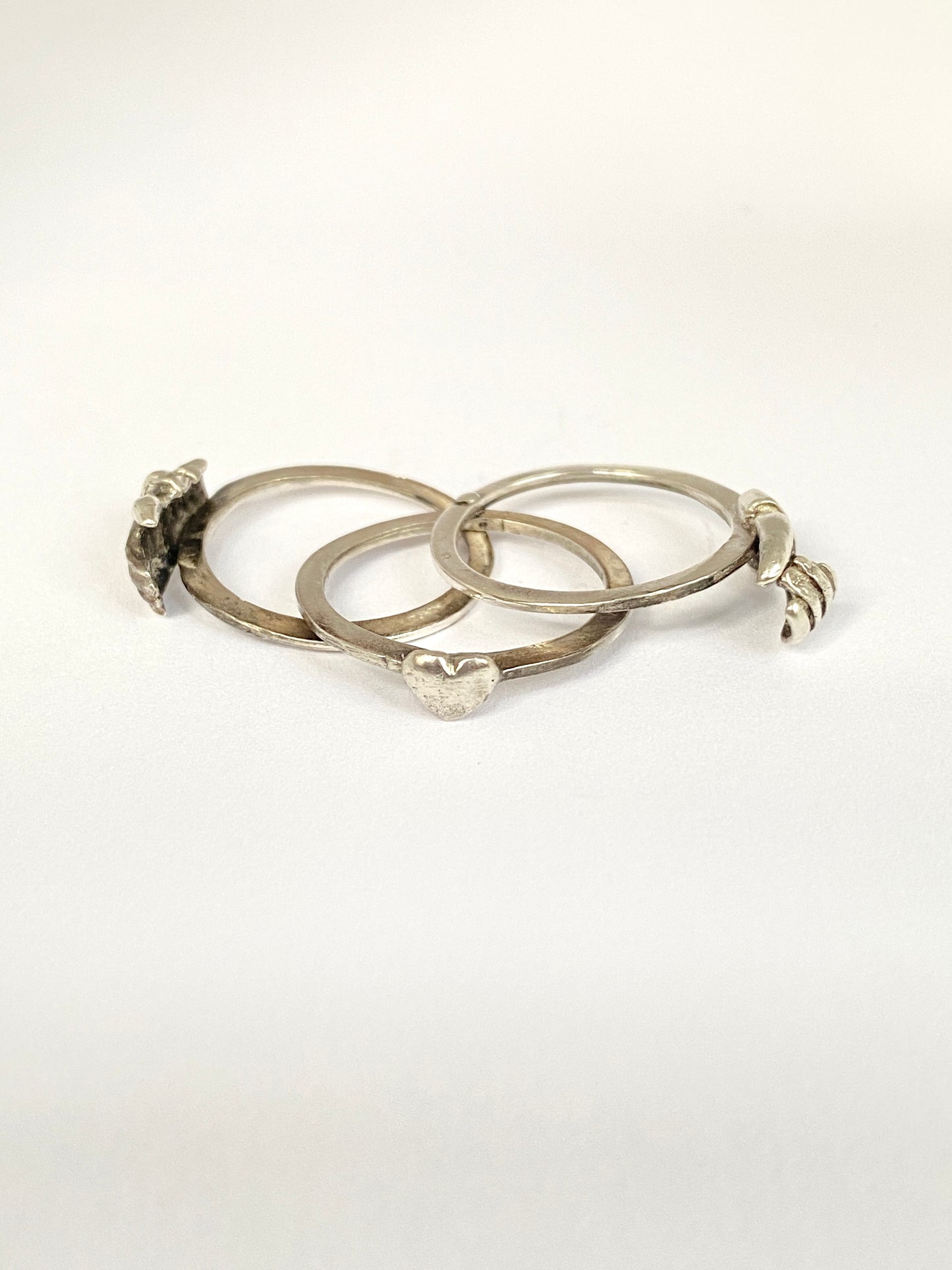 Antique, Sterling Silver, Fede/Gimmel Opening Ring with Heart