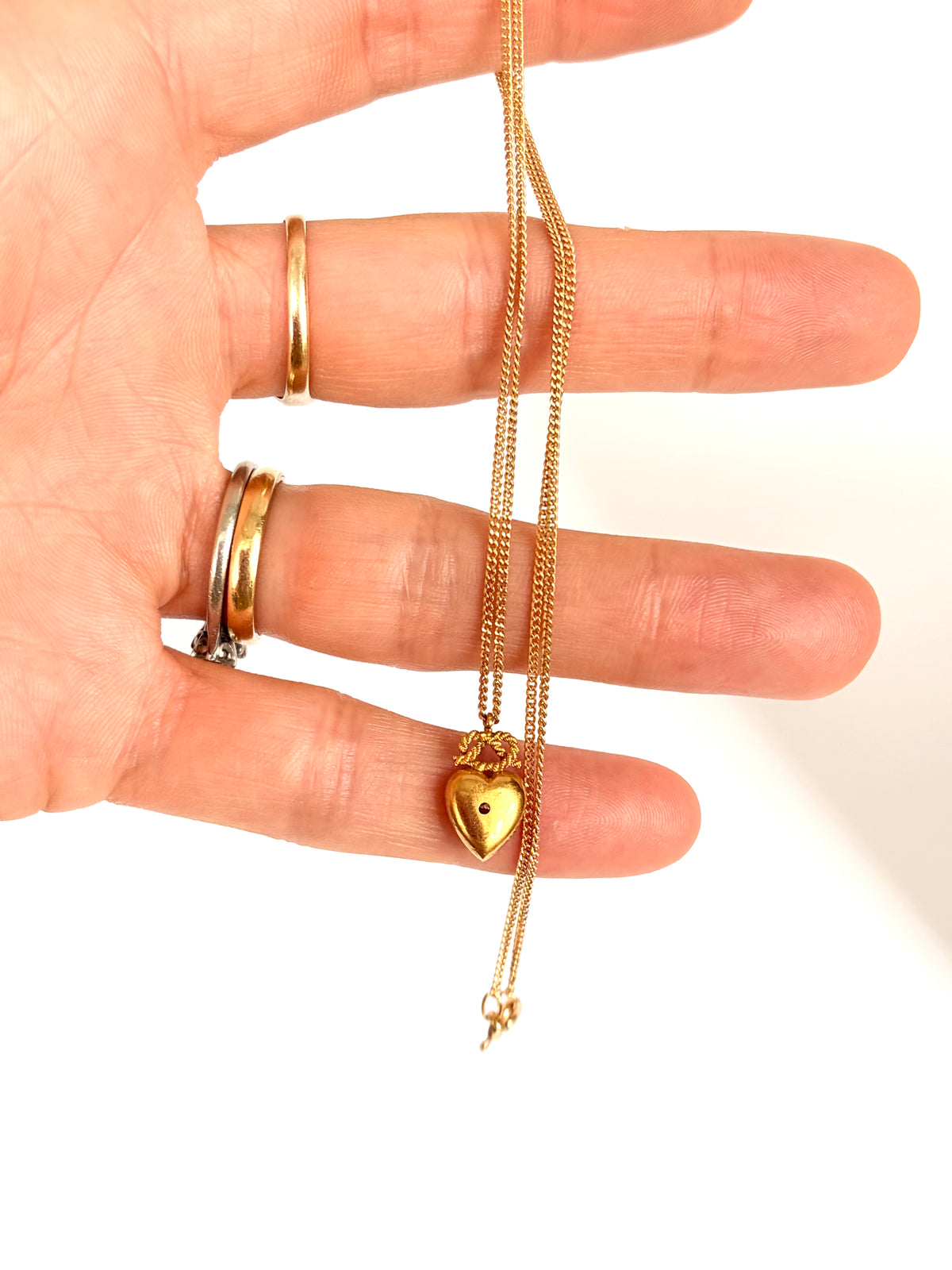 Vintage, 18 inch, 18ct Yellow Gold and Diamond 'Swirl' Necklace