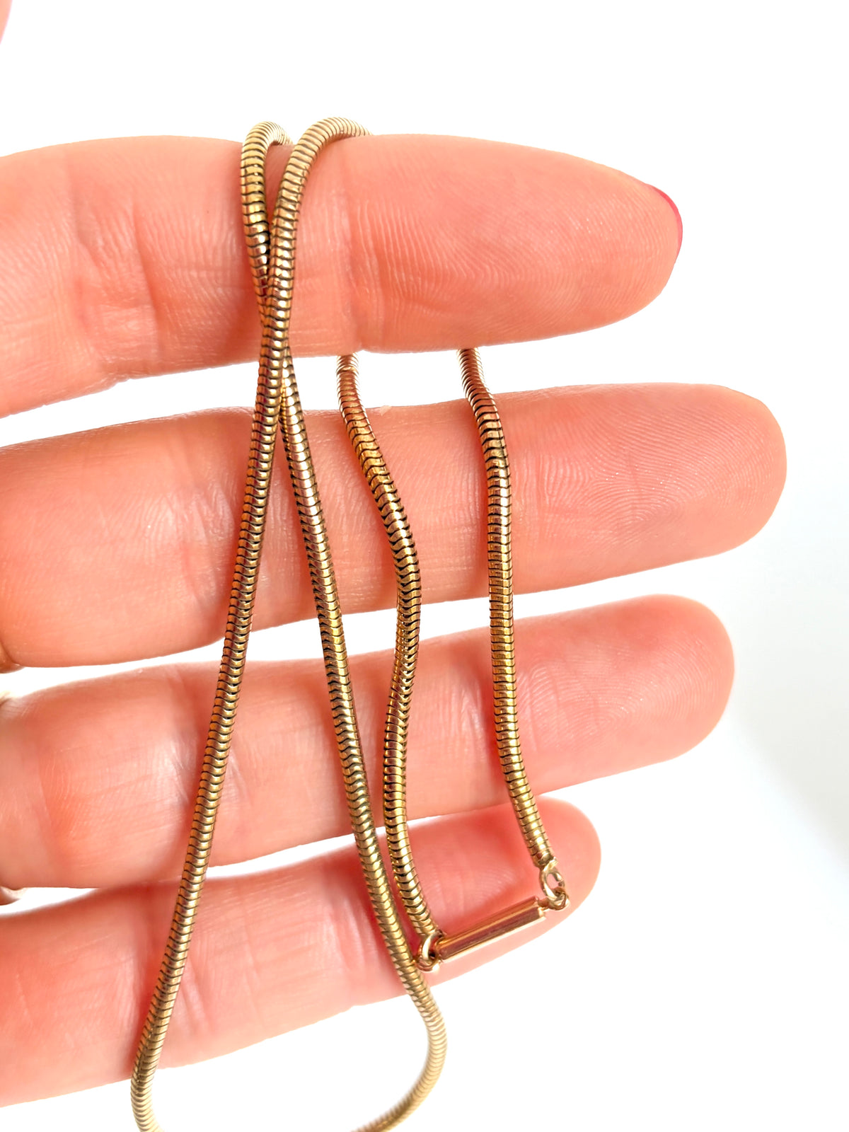 Vintage, 9ct Gold Snake Chain, 16 inches and 7.66g