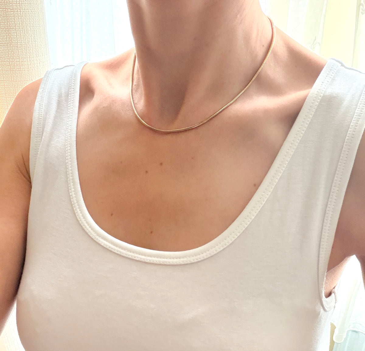 Vintage, 9ct Gold Snake Chain, 16 inches and 7.66g