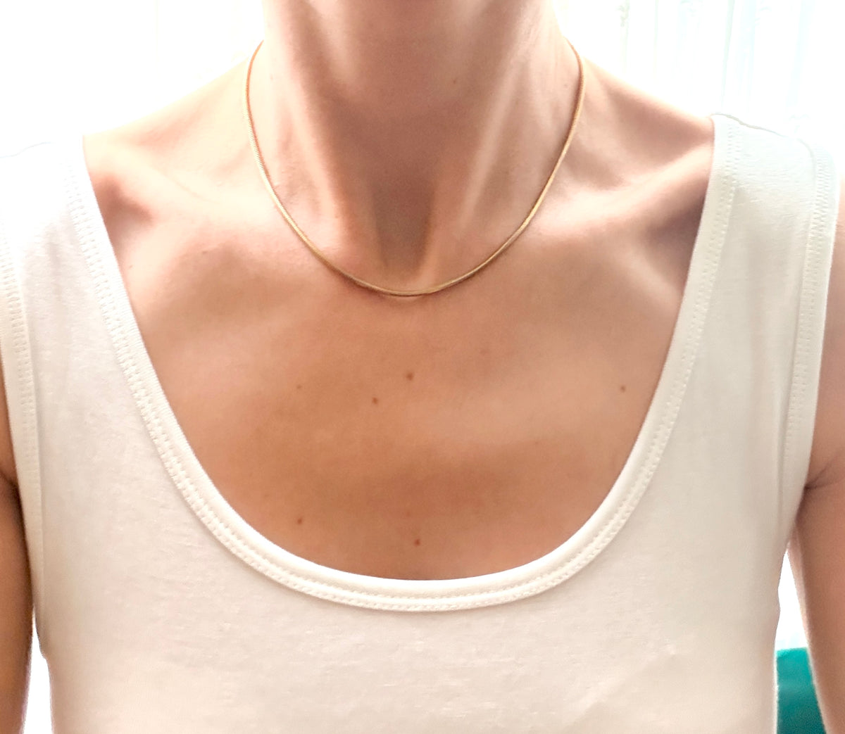 Vintage, 9ct Gold Snake Chain, 16 inches and 7.66g