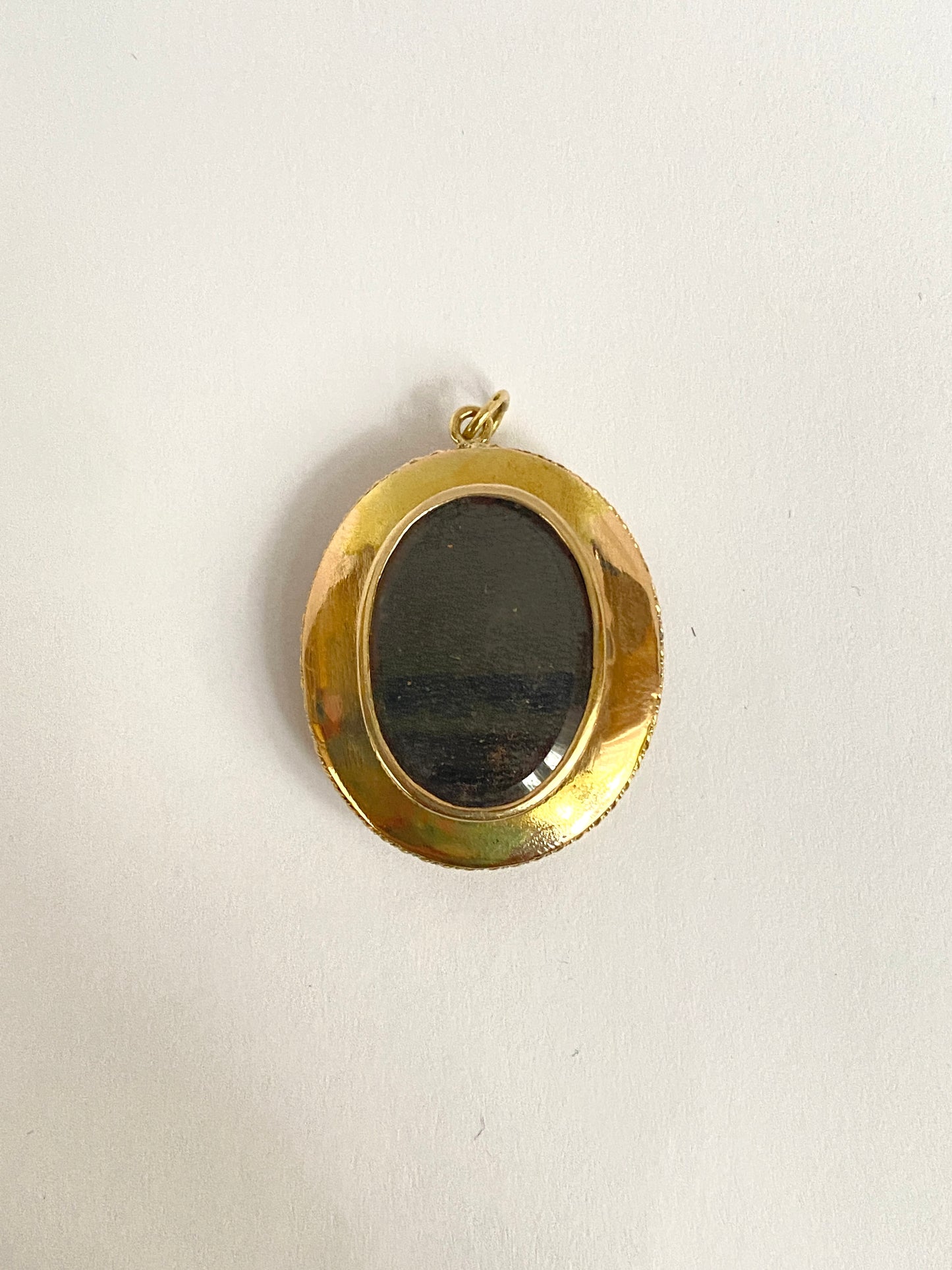 Rare, Victorian, 15ct Gold Locket backed Pendant with Blue Enamel and Pearl Cross