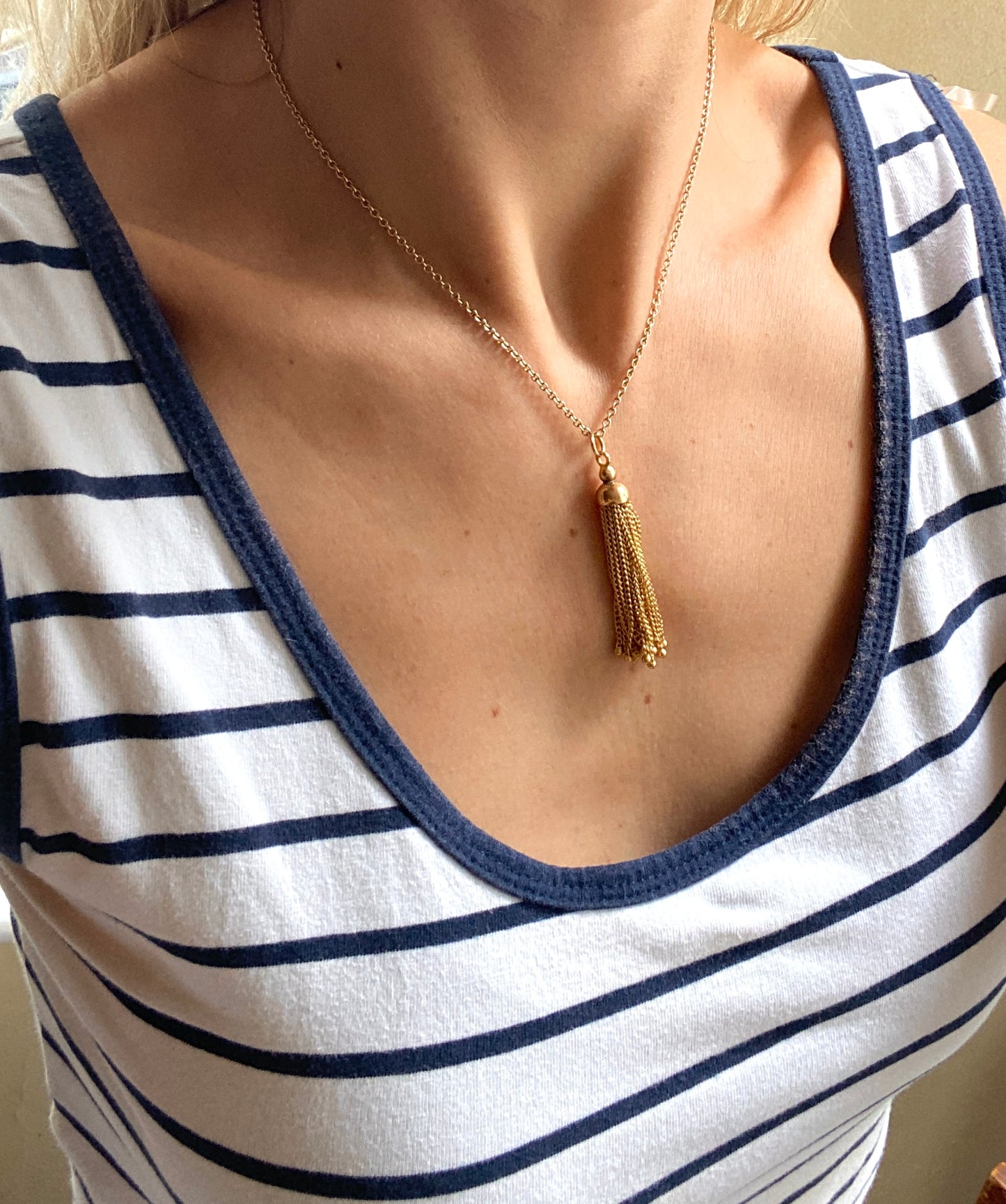 Vintage 9ct Gold, Tassel Pendant, 6.49g