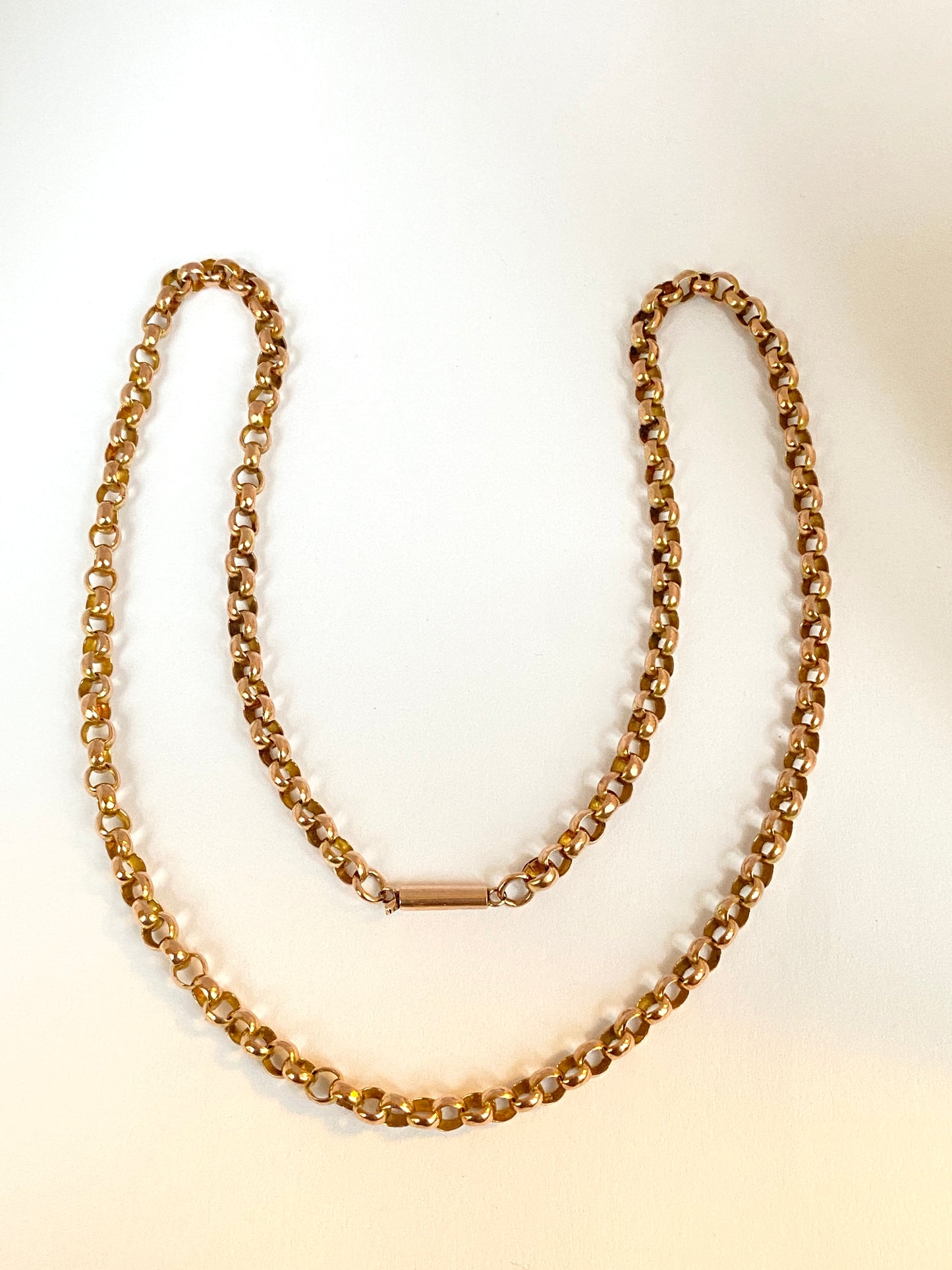 18 inch, 9ct Rosy Gold Vintage Belcher Chain (11.69g)