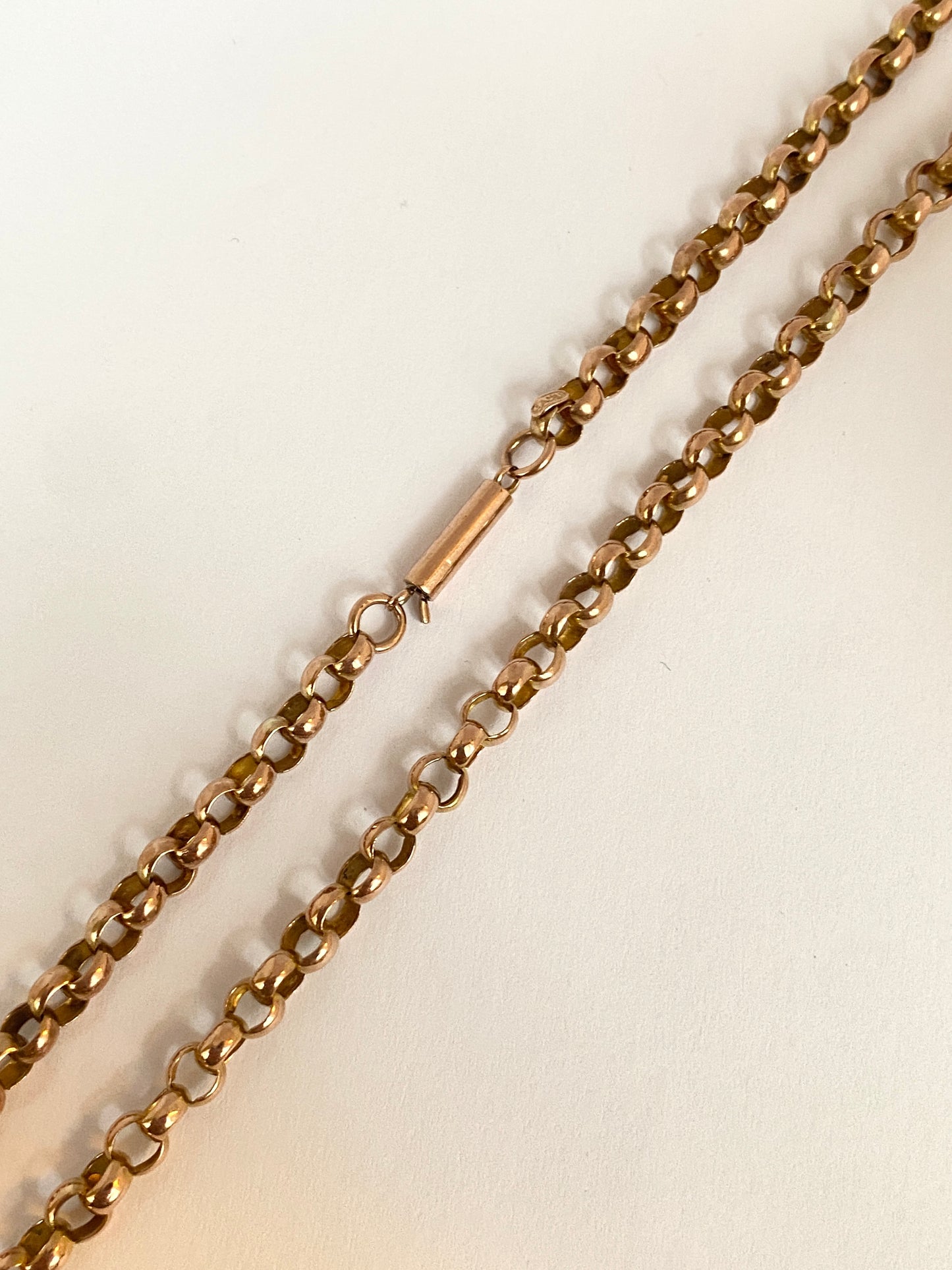 18 inch, 9ct Rosy Gold Vintage Belcher Chain (11.69g)