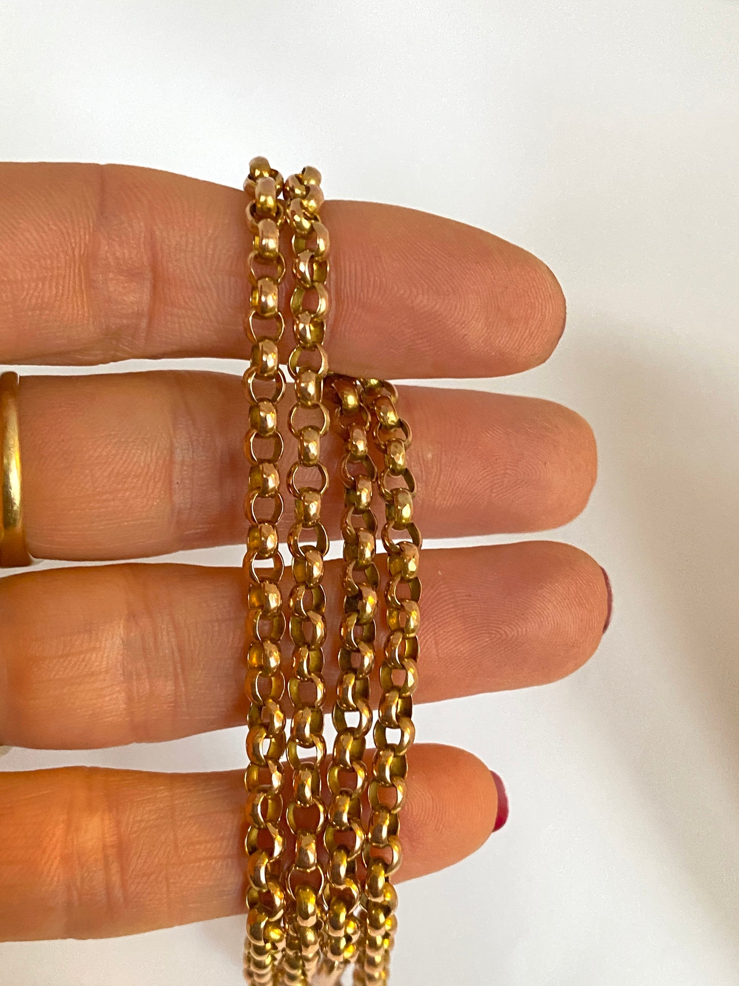 18 inch, 9ct Rosy Gold Vintage Belcher Chain (11.69g)