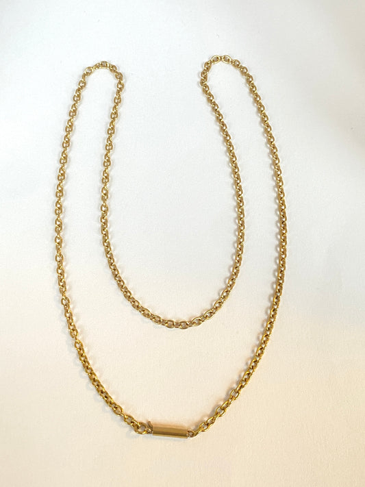 Vintage, 18 inch, 9ct Yellow Cable Chain (5.24g)