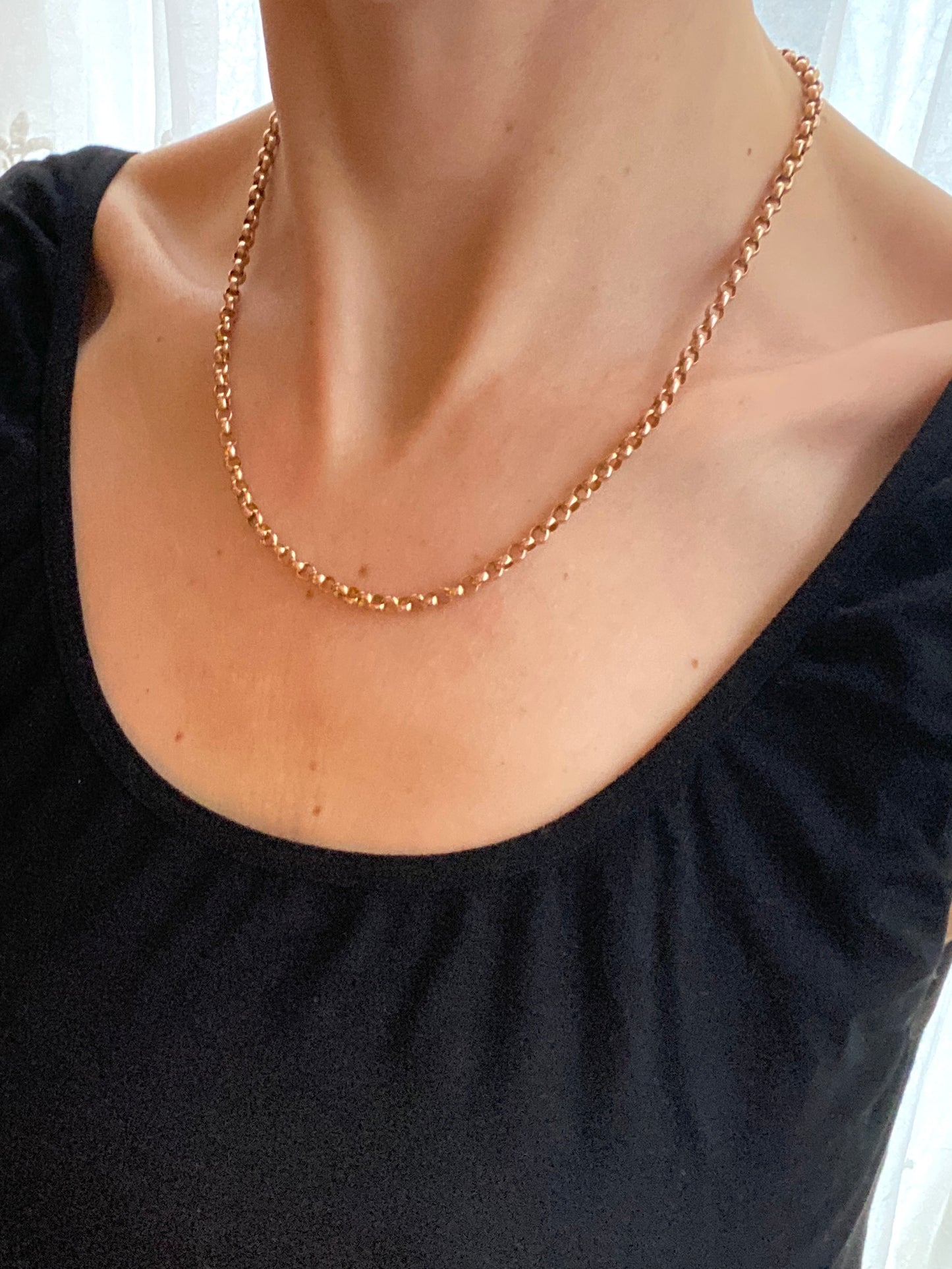 18 inch, 9ct Rosy Gold Vintage Belcher Chain (11.69g)