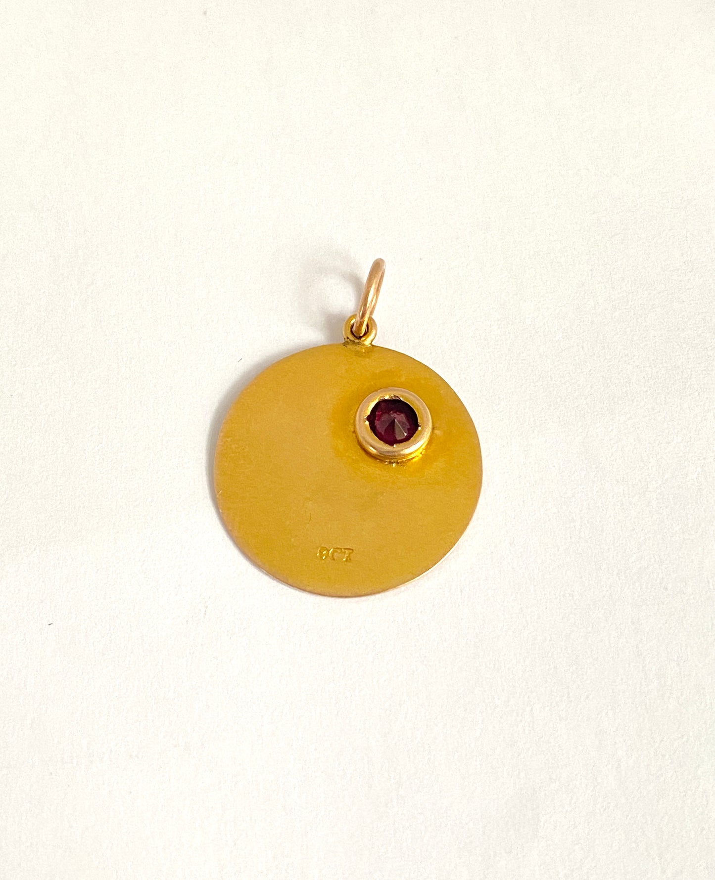 Rare, Vintage, 9ct Gold and Garnet Mizpah Pendant