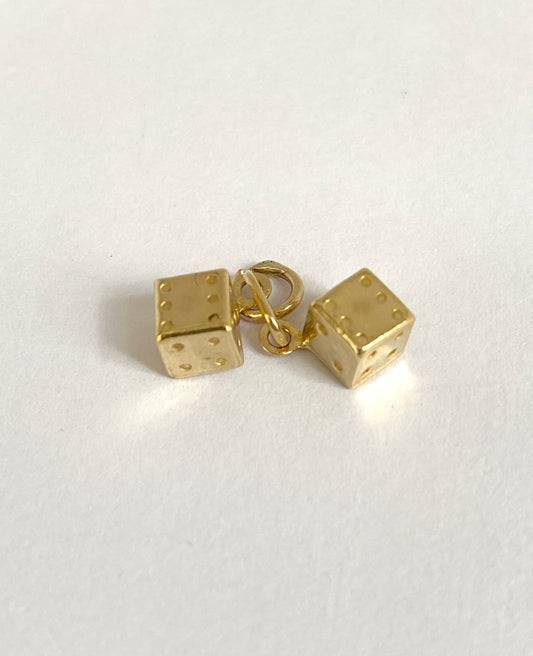 Sweet, Vintage 9ct Gold Lucky Dice Charm