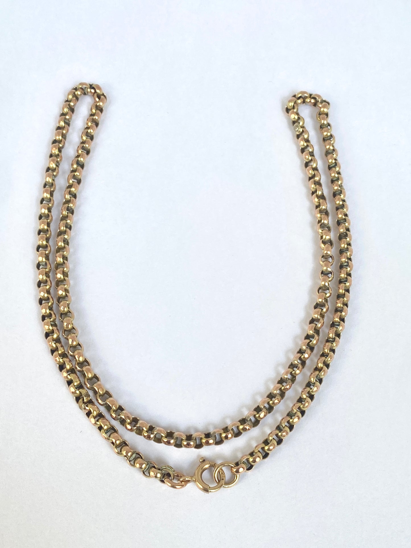 18 inch 9ct Gold Antique Belcher Chain (9.83g)