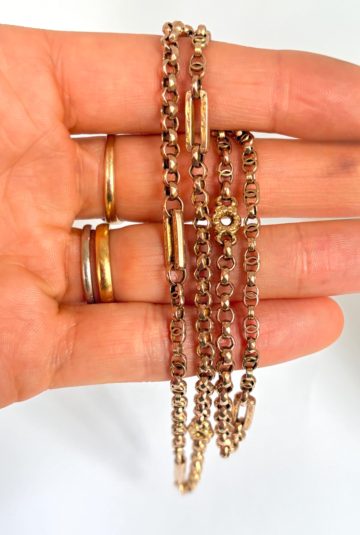 Chunky, Fancy Link Gold Belcher Chain, 11.03g and 20 inches