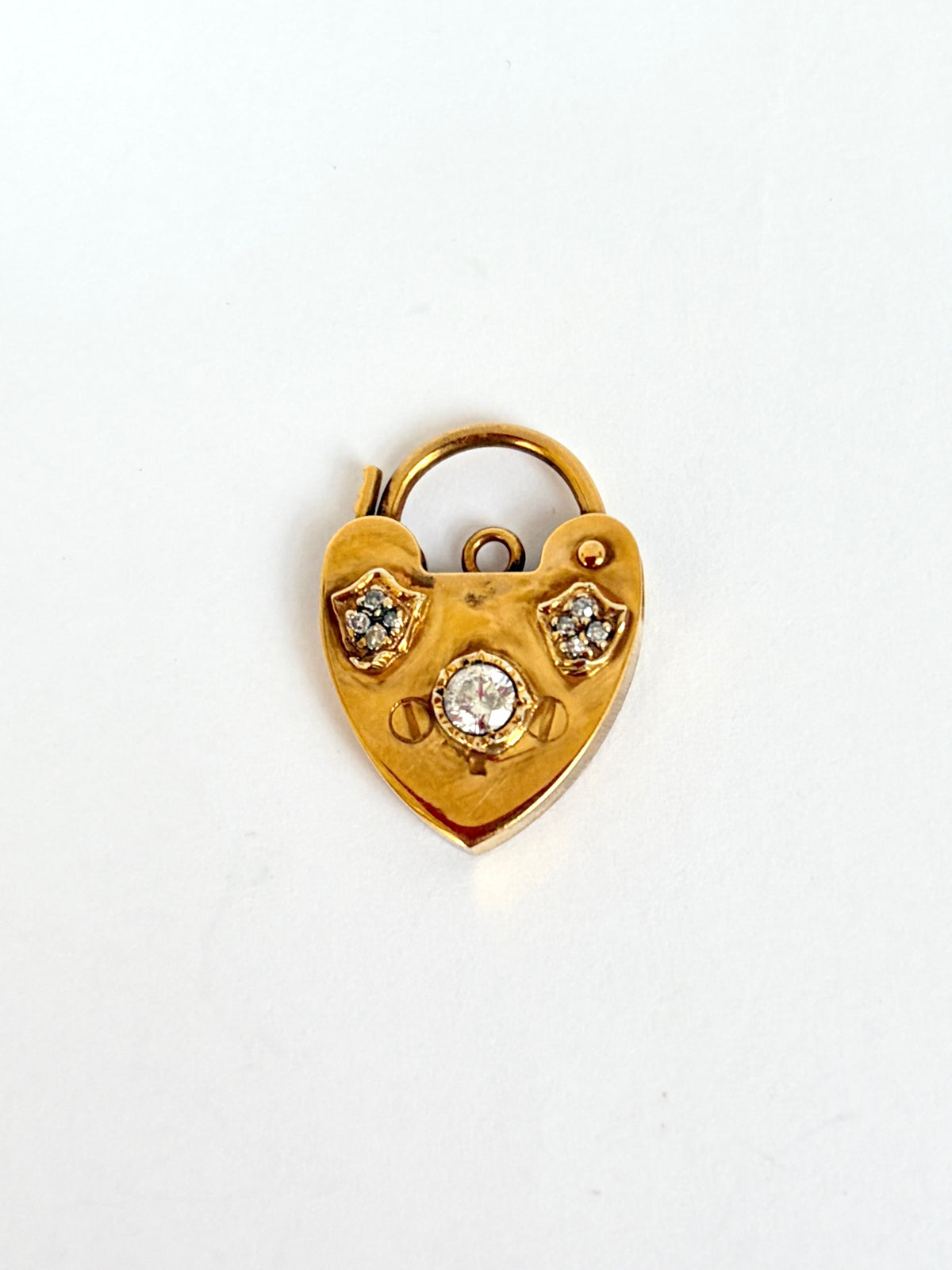 Vintage, 9ct Gold Padlock with Diamonds