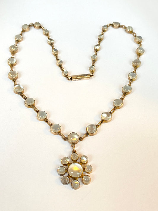 Reserved 1st payment Stunning, Art Deco, 1930s, 9ct Gold,  Moonstone Necklace