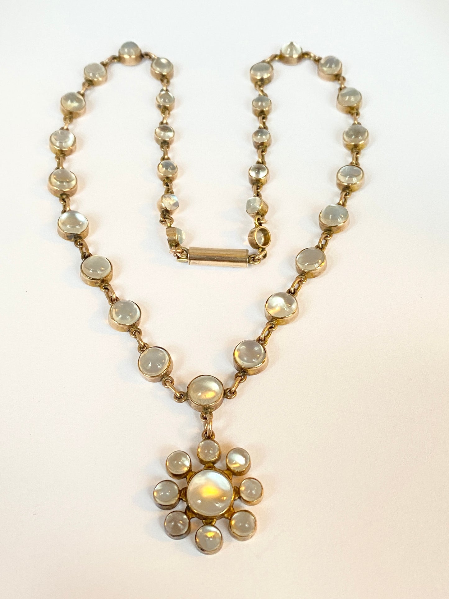 Reserved 1st payment Stunning, Art Deco, 1930s, 9ct Gold,  Moonstone Necklace