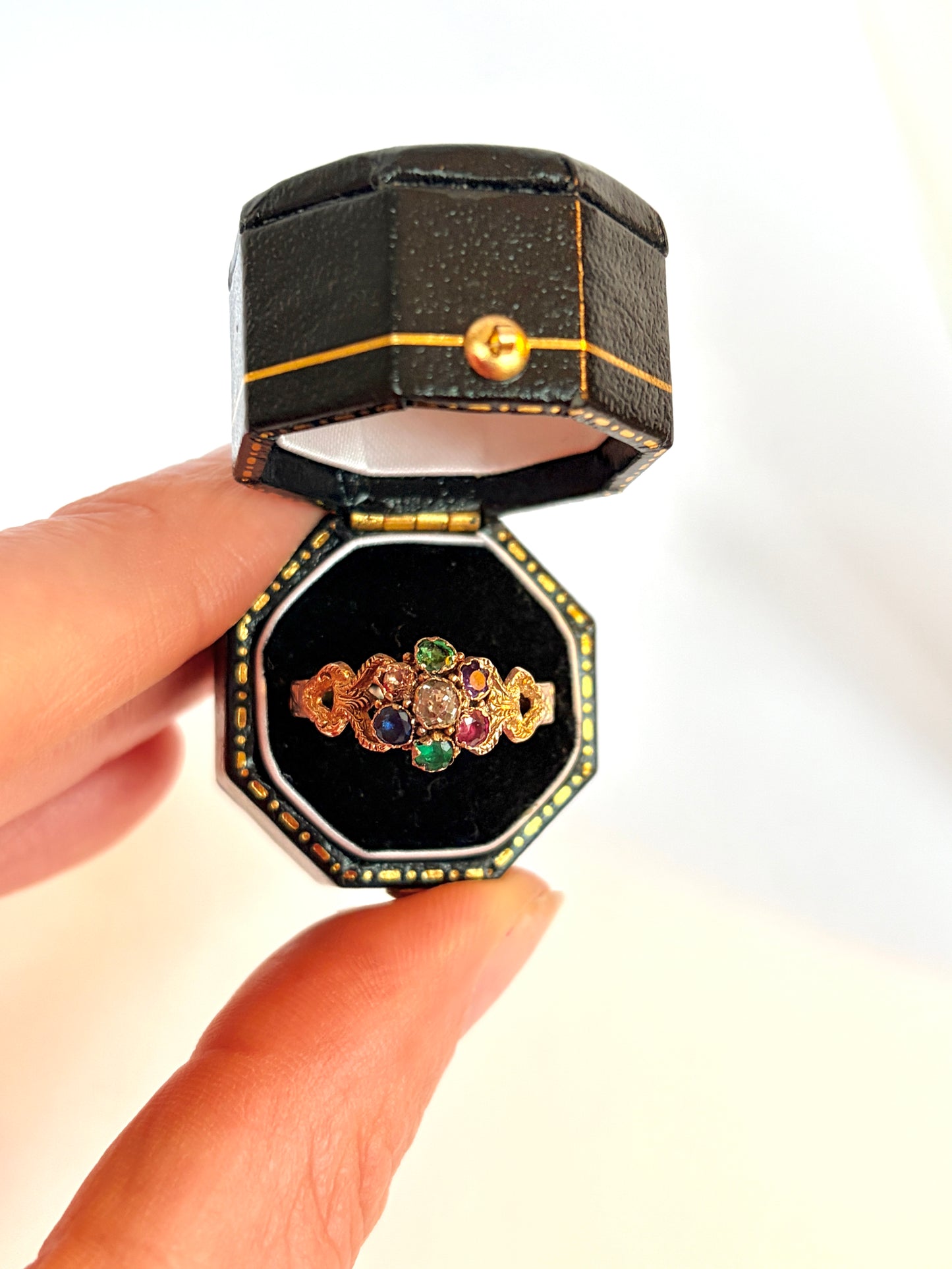 Victorian, 9ct Gold, Dearest Acrostic Multi-Gem Ring
