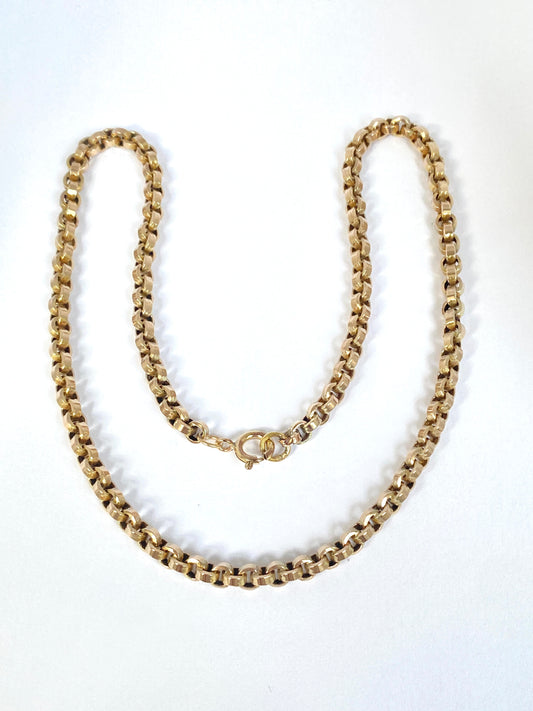 9ct Gold, Antique Belcher / Rolo Chain, 17 inches and 17.57g
