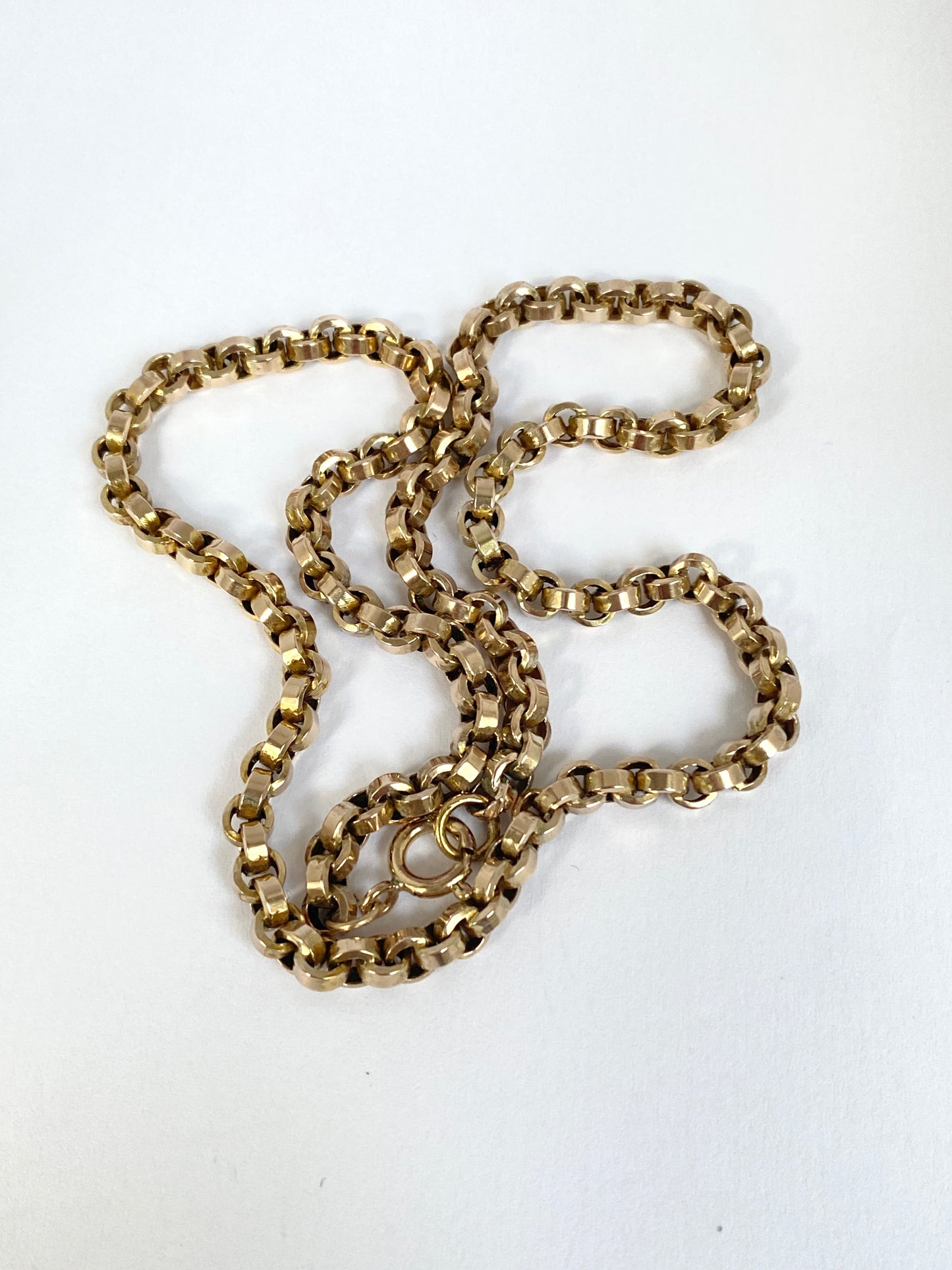 9ct Gold, Antique Belcher / Rolo Chain, 17 inches and 17.57g