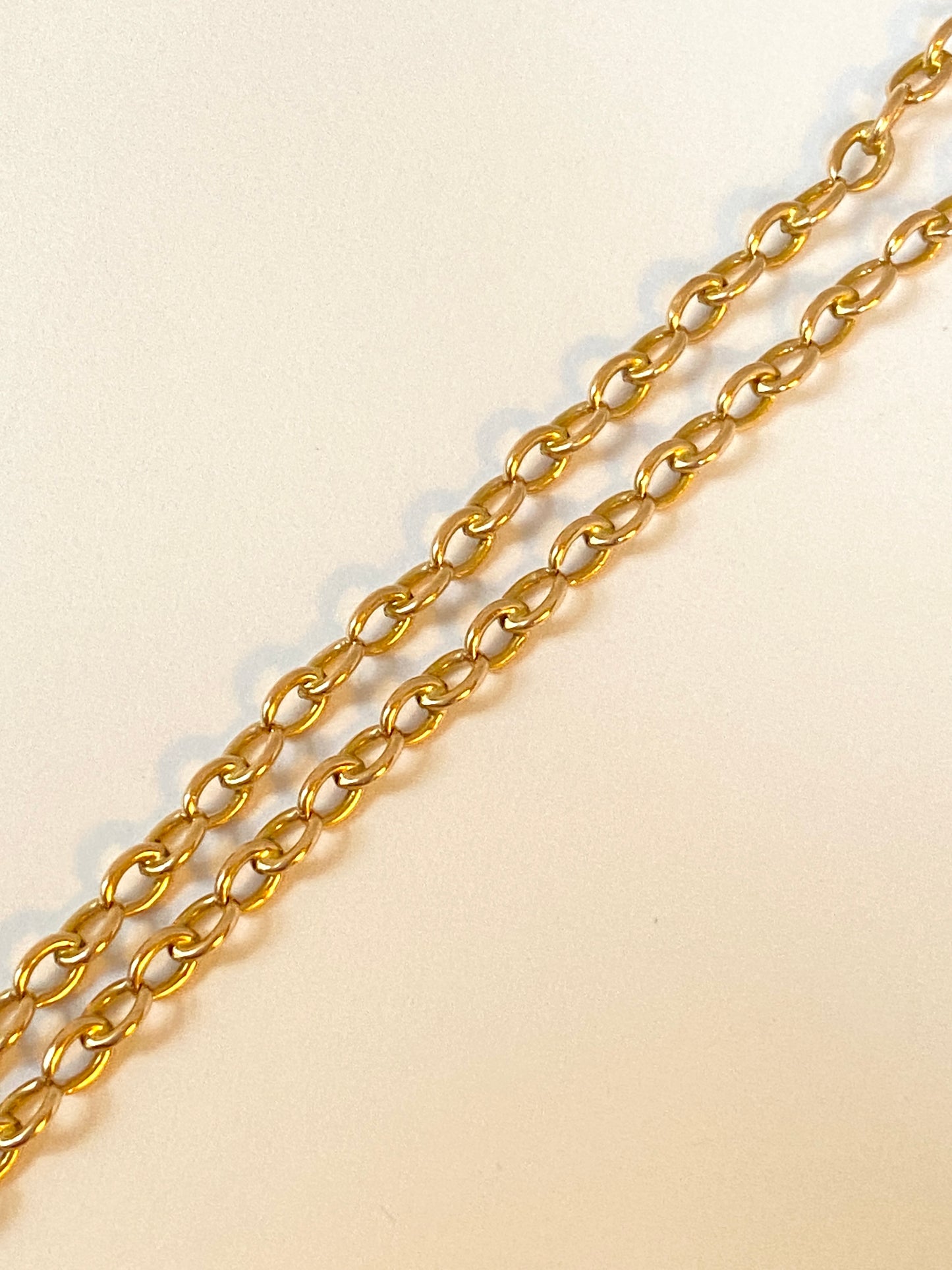 Vintage, 16 inch, 15ct Gold Cable Chain Necklace