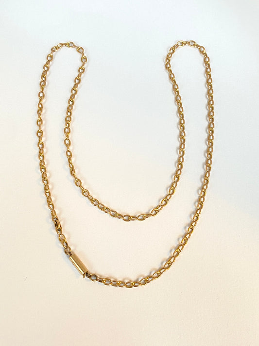 Vintage, 16 inch, 15ct Gold Cable Chain Necklace