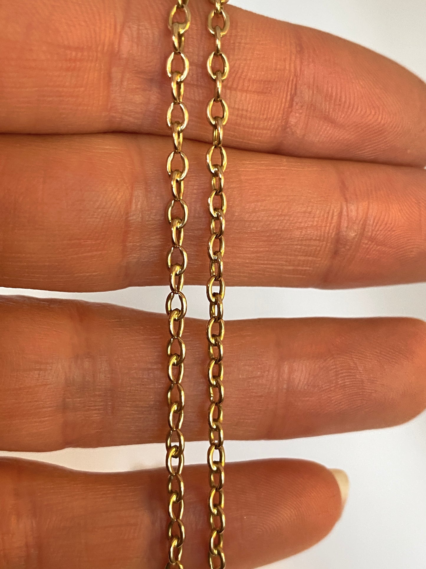 Vintage, 16 inch, 15ct Gold Cable Chain Necklace