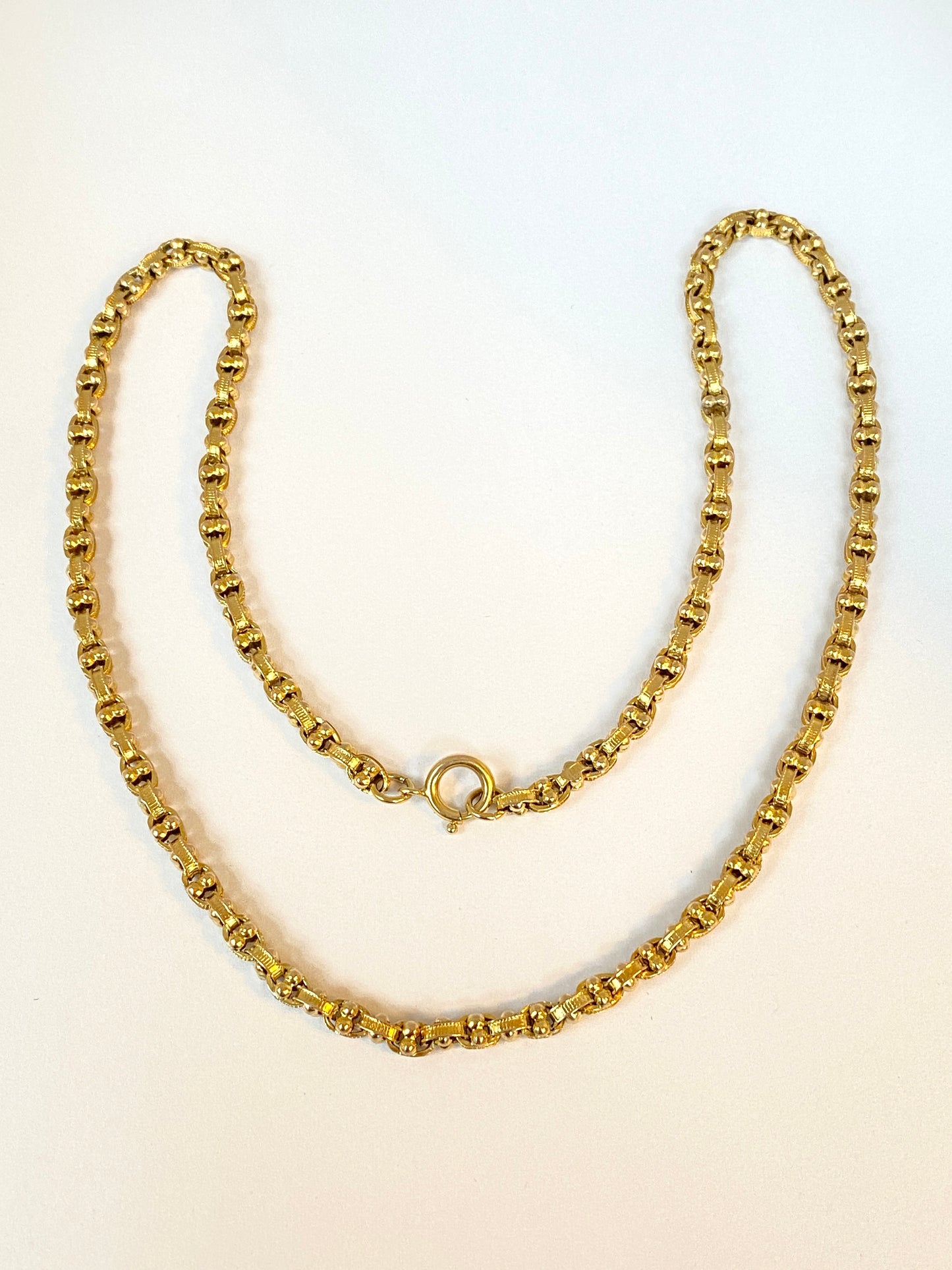 16 inch 9ct Gold Vintage Fancy Link Chain (9.03g)