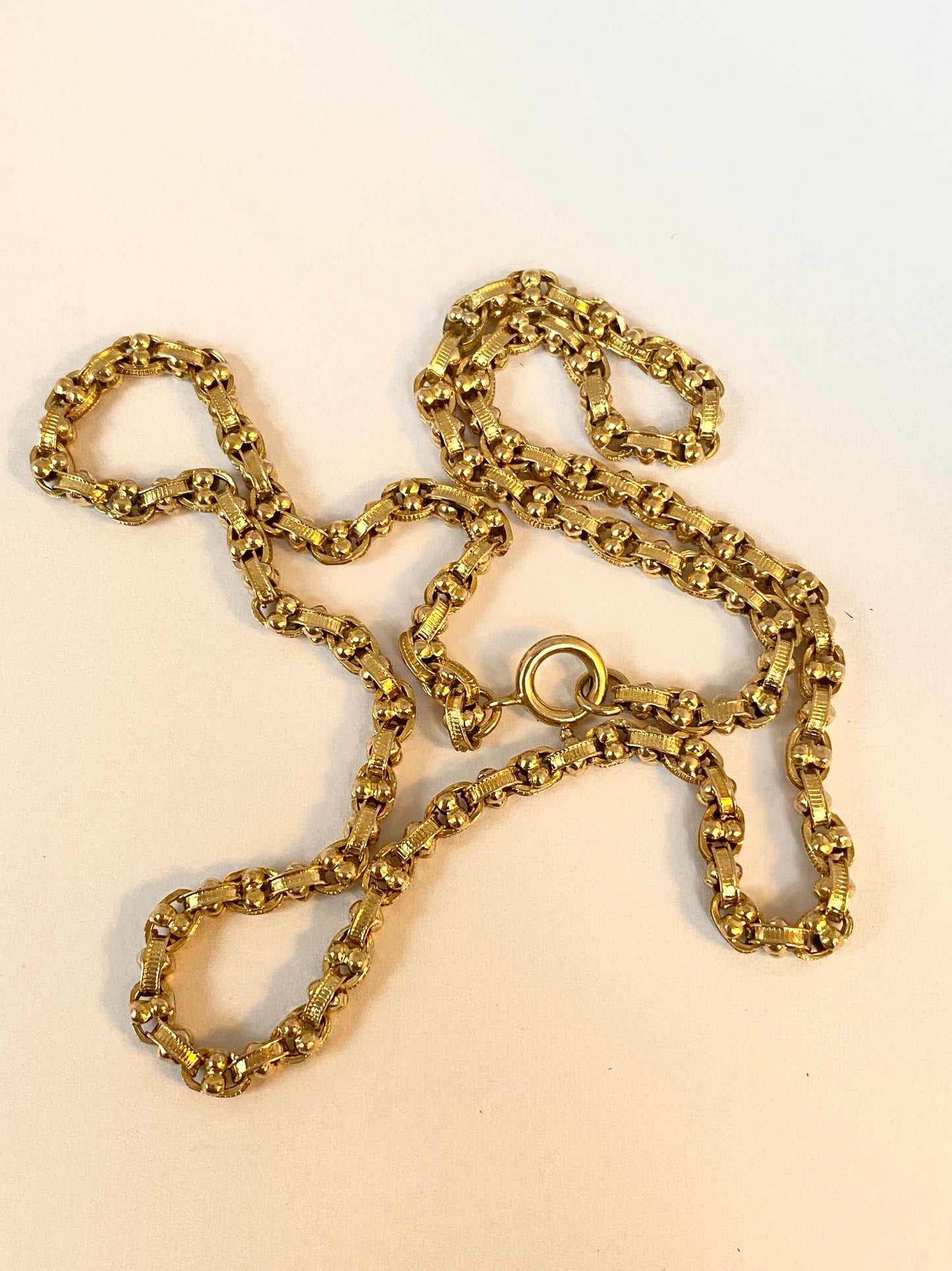 16 inch 9ct Gold Vintage Fancy Link Chain (9.03g)