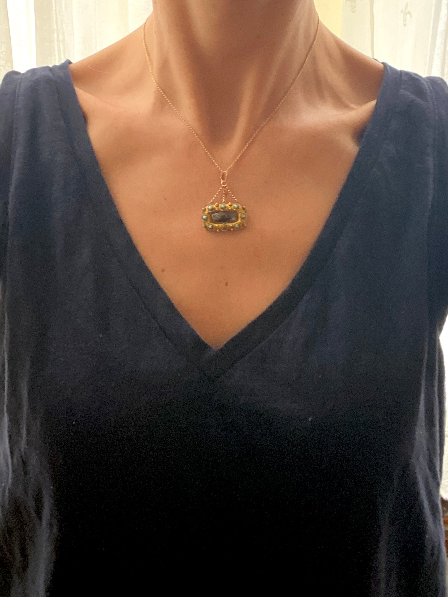 15ct Gold Antique, Victorian Locket Pendant