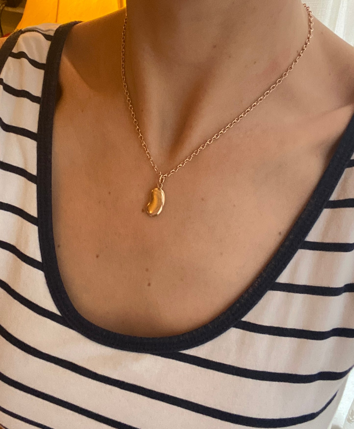 15ct Gold, Vintage, Kidney Bean Lucky Charm, Hallmarked 15ct Gold