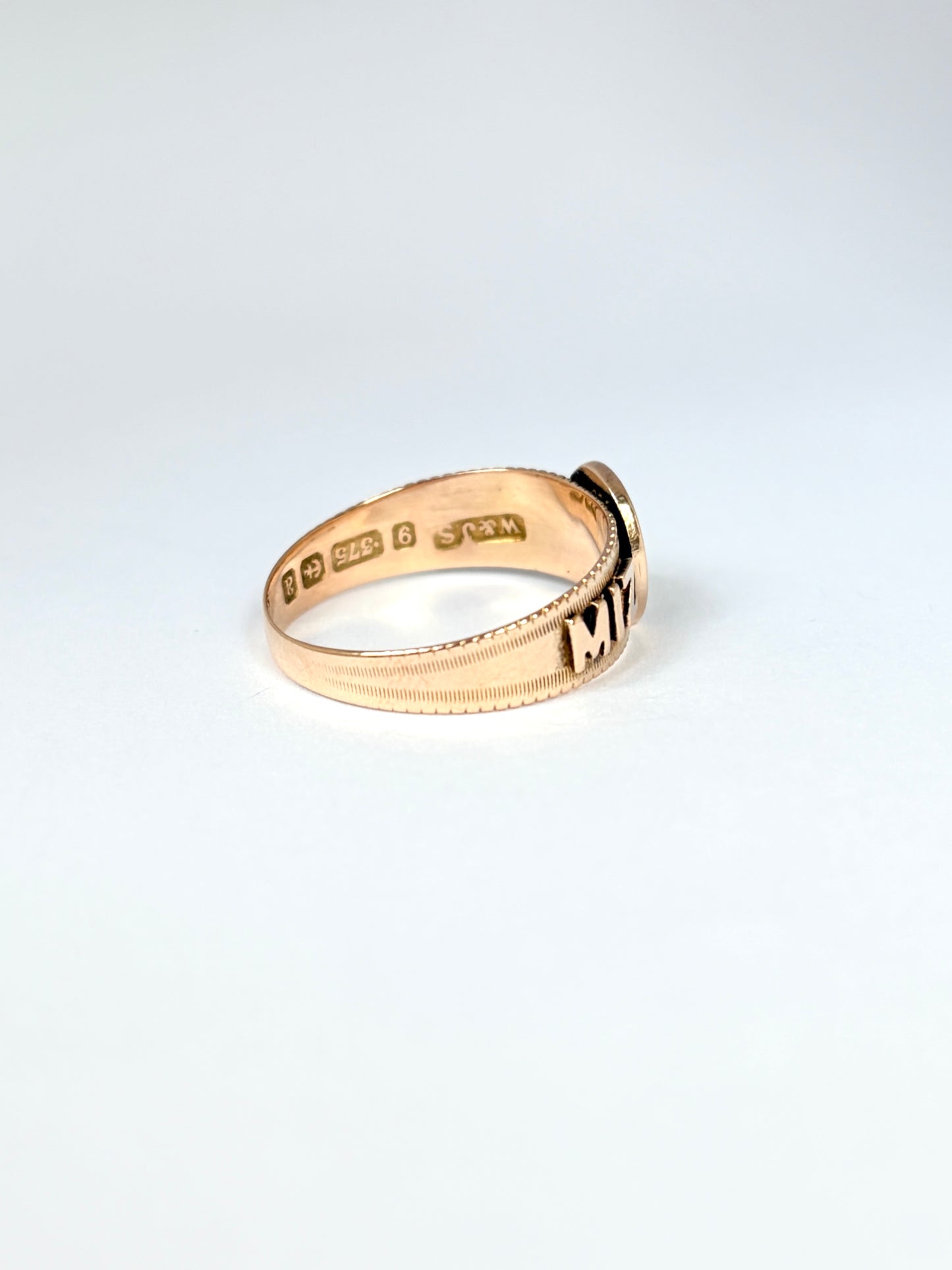 Antique, 9ct Yellow Gold Mizpah Ring, Hallmarked Birmingham, 1900