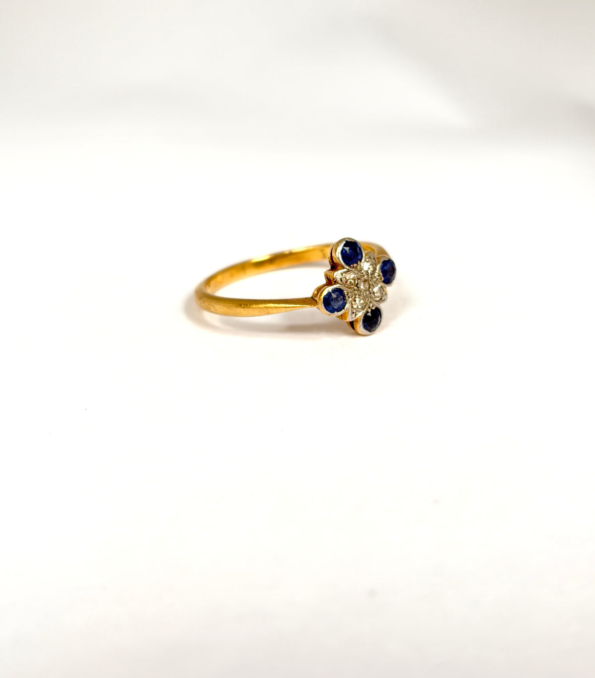 18ct Gold and Platinum, Sapphire/Diamond Engagement Ring