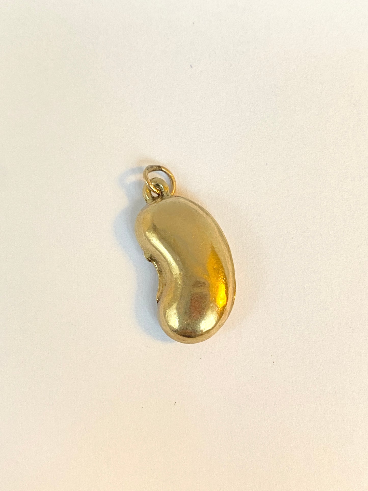 Reserved- Large, 9ct Gold, Vintage, Kidney Bean Lucky Charm, Hallmarked 9ct Gold and 1974