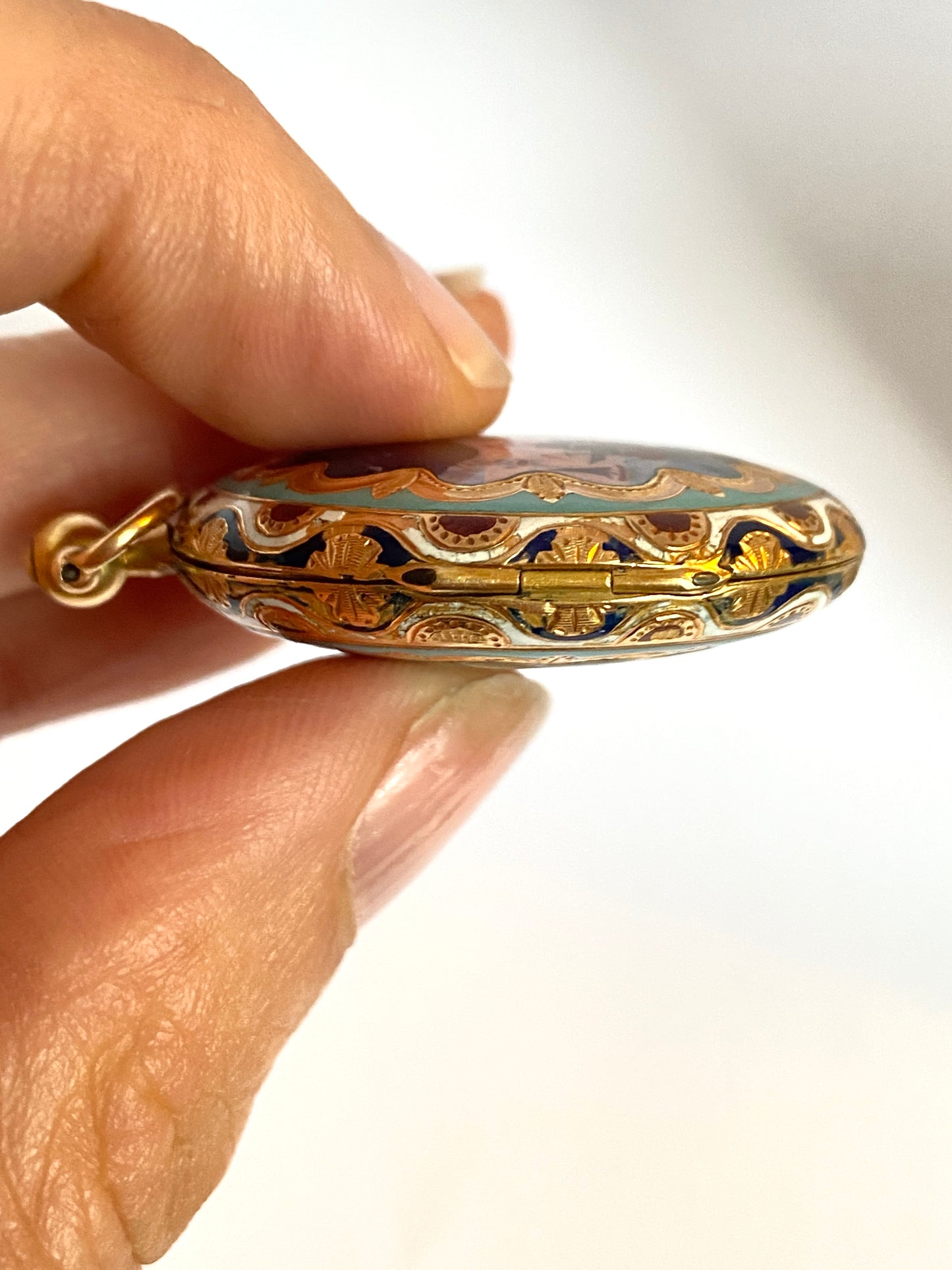 RESERVED FINAL PAYMENT KATHY Incredible, Early Victorian, 18ct Gold and Enamel Antique Vinaigrette / Pendant