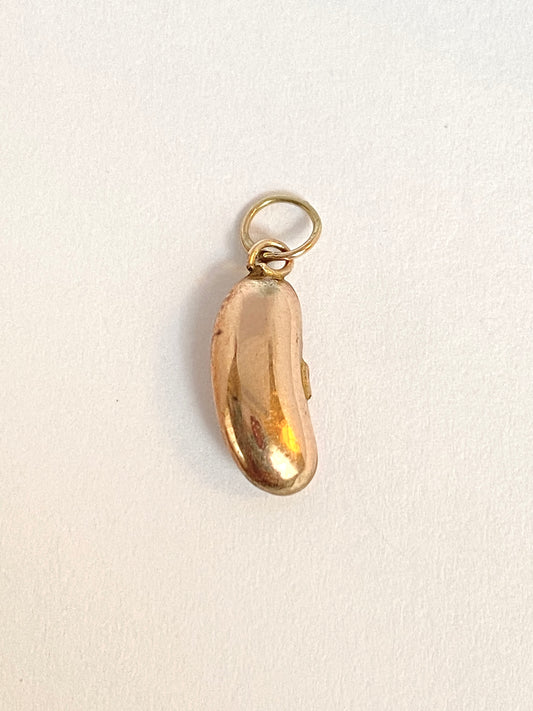 9ct Gold, Antique, Kidney Bean Lucky Charm