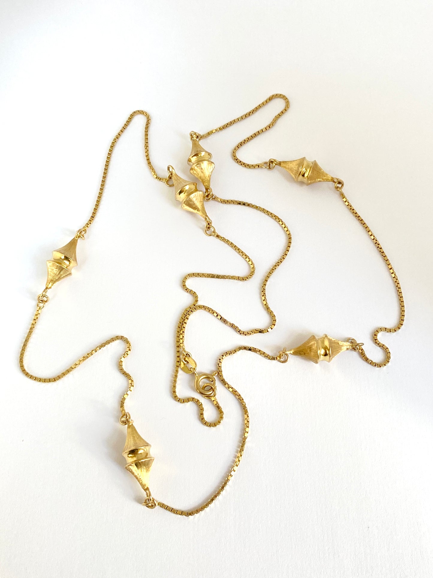 Superb, 32 inch Vintage, 1970s, 9ct Gold, Fancy link Chain, 11.42g