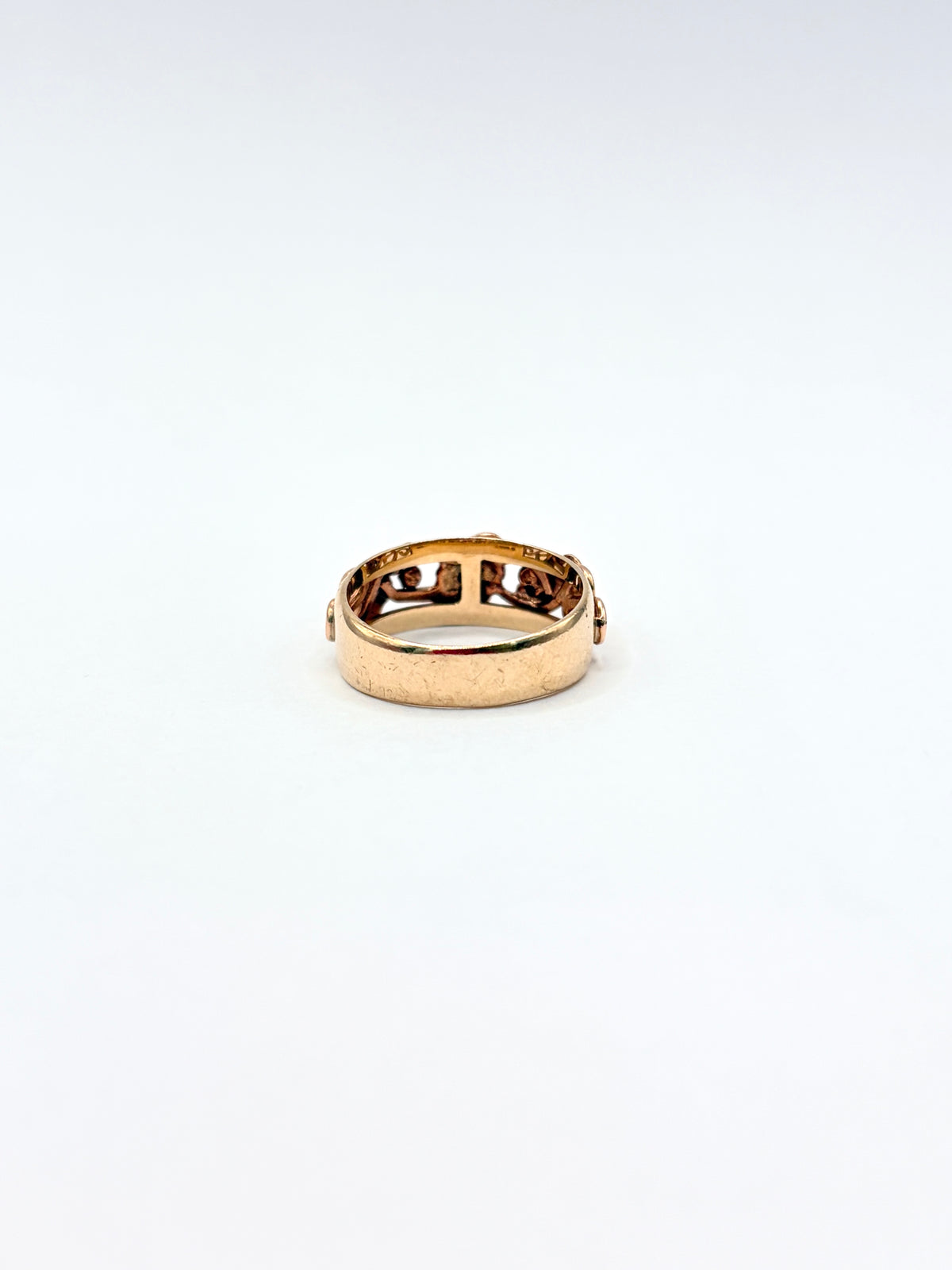 Vintage 9ct Gold Floral Engraved Band, Hallmarked 9ct Gold, Sheffield, 1994