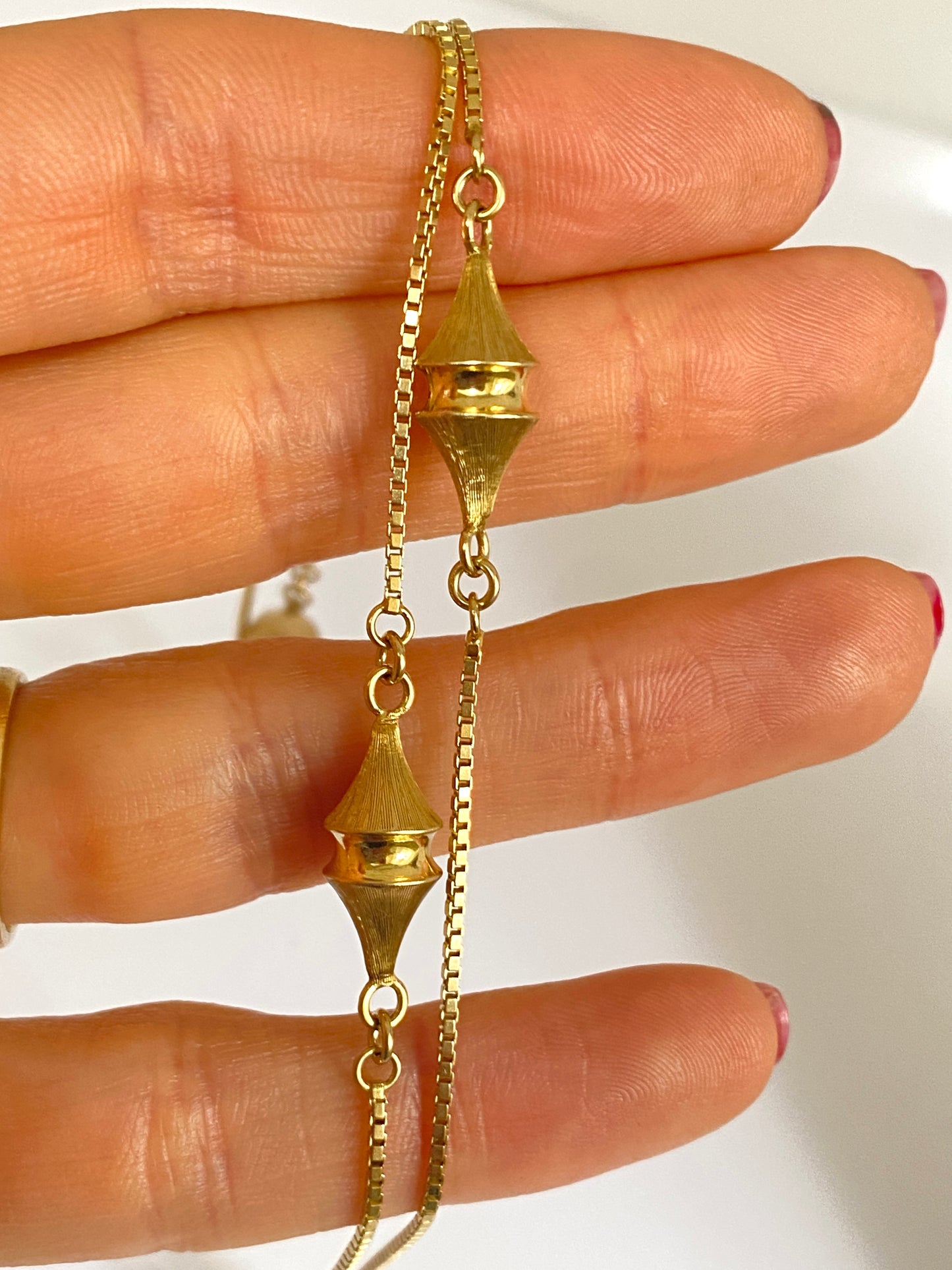 Superb, 32 inch Vintage, 1970s, 9ct Gold, Fancy link Chain, 11.42g