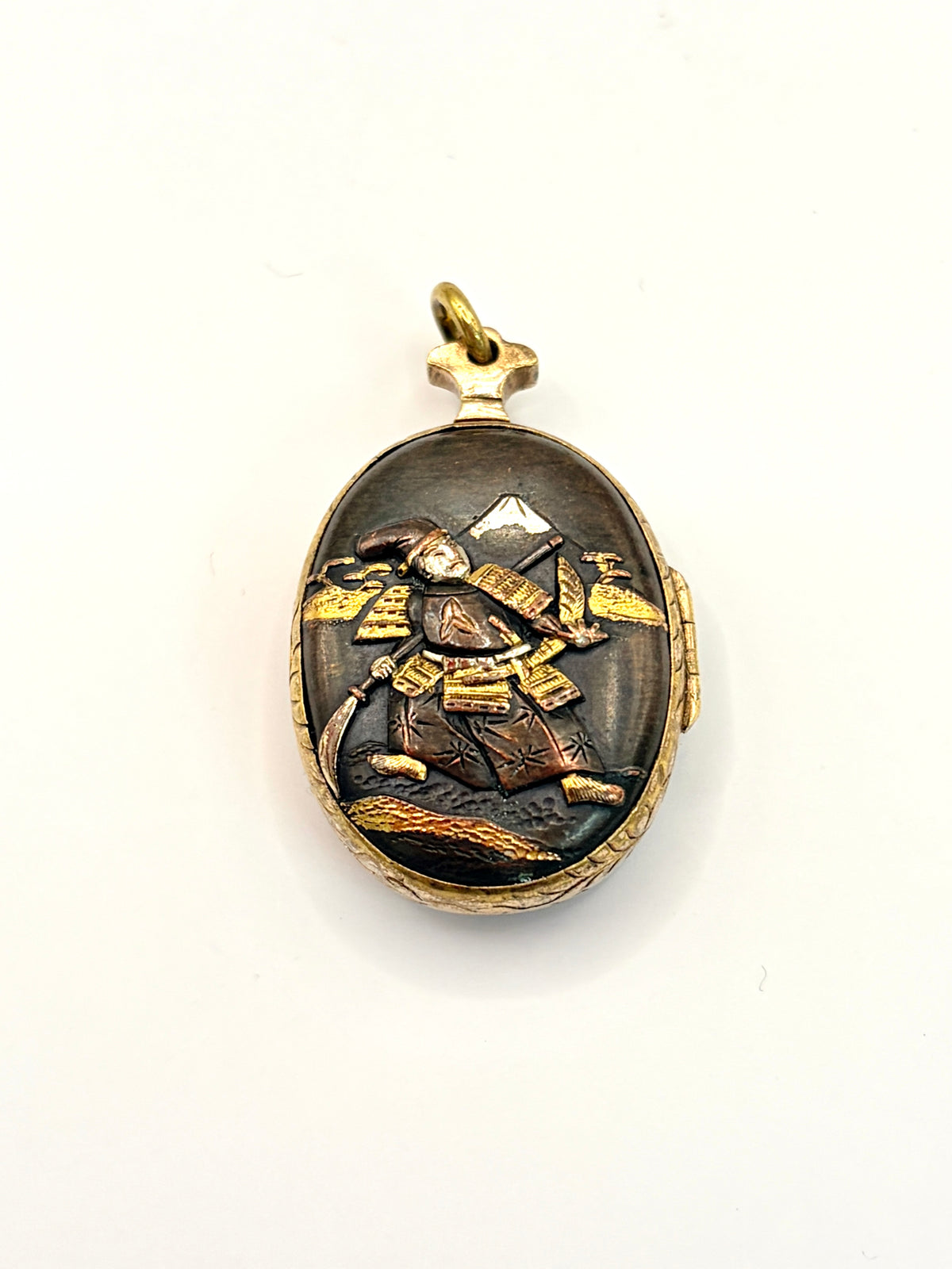 Stunning, Art Deco Japanese 'Shakudō' Mixed Metal Locket