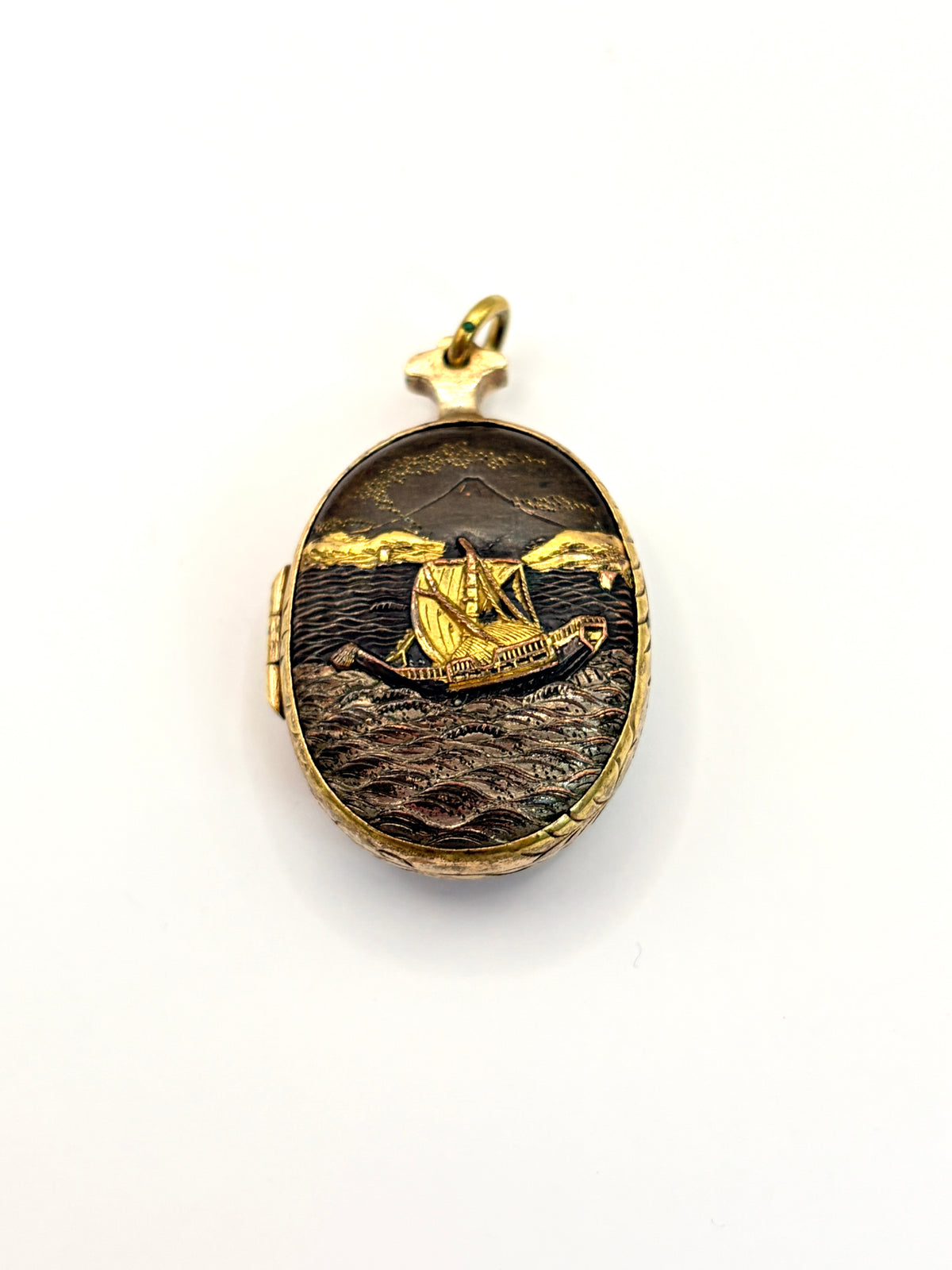 Stunning, Art Deco Japanese 'Shakudō' Mixed Metal Locket