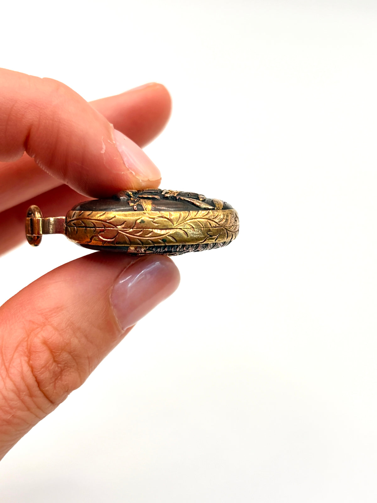 Stunning, Art Deco Japanese 'Shakudō' Mixed Metal Locket