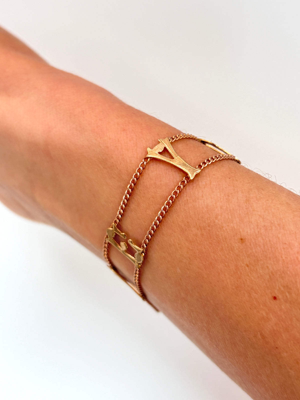 Romantic Vintage, 9ct Gold 'I Love You' Bracelet, Hallmarked London 1973