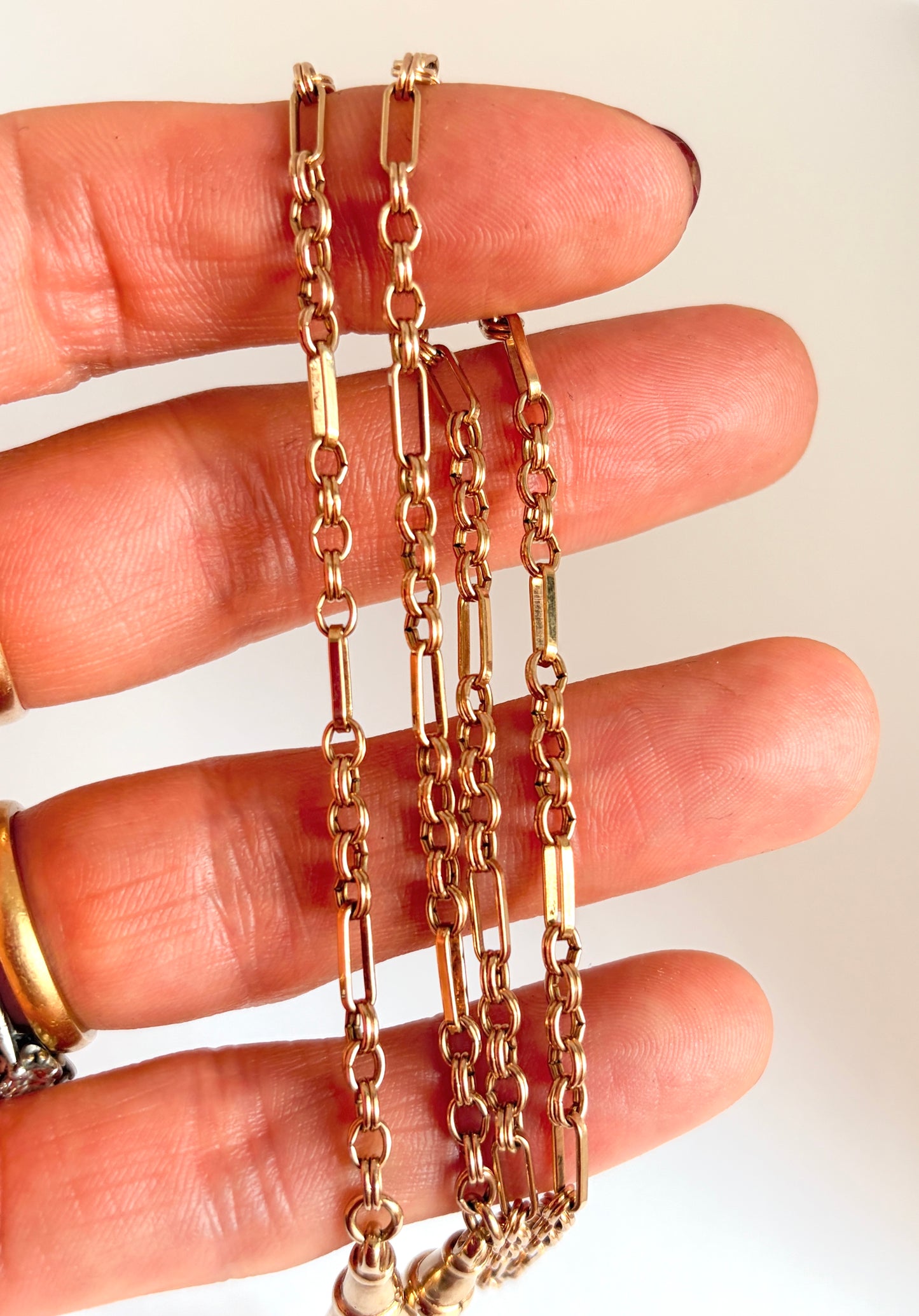 Vintage, 9ct Gold Unoaerre, Albert Chain, 18 inches long, 14g